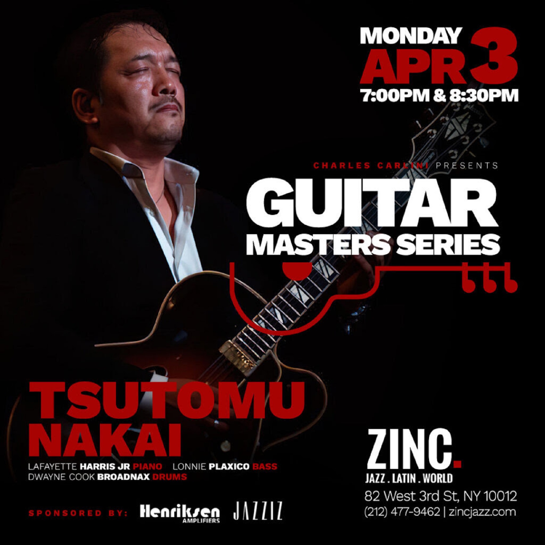 Catch Acclaimed Guitarist Tsutomu Nakai at Zinc on Monday, April 3