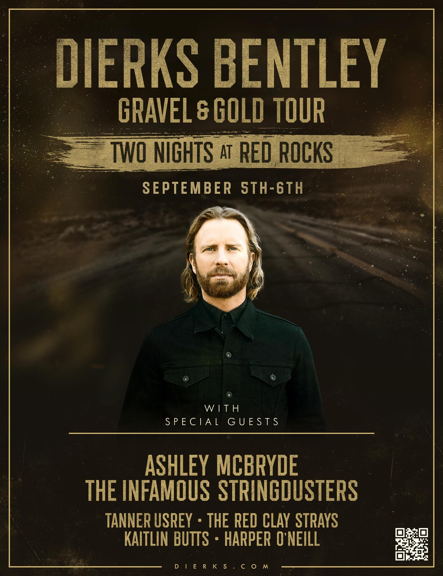 DIERKS BENTLEY ANNOUNCES TWO NIGHTS AT RED ROCKS AMPHITHEATRE SEPTEMBER 5 AND 6 - TICKETS ON SALE JUNE 23