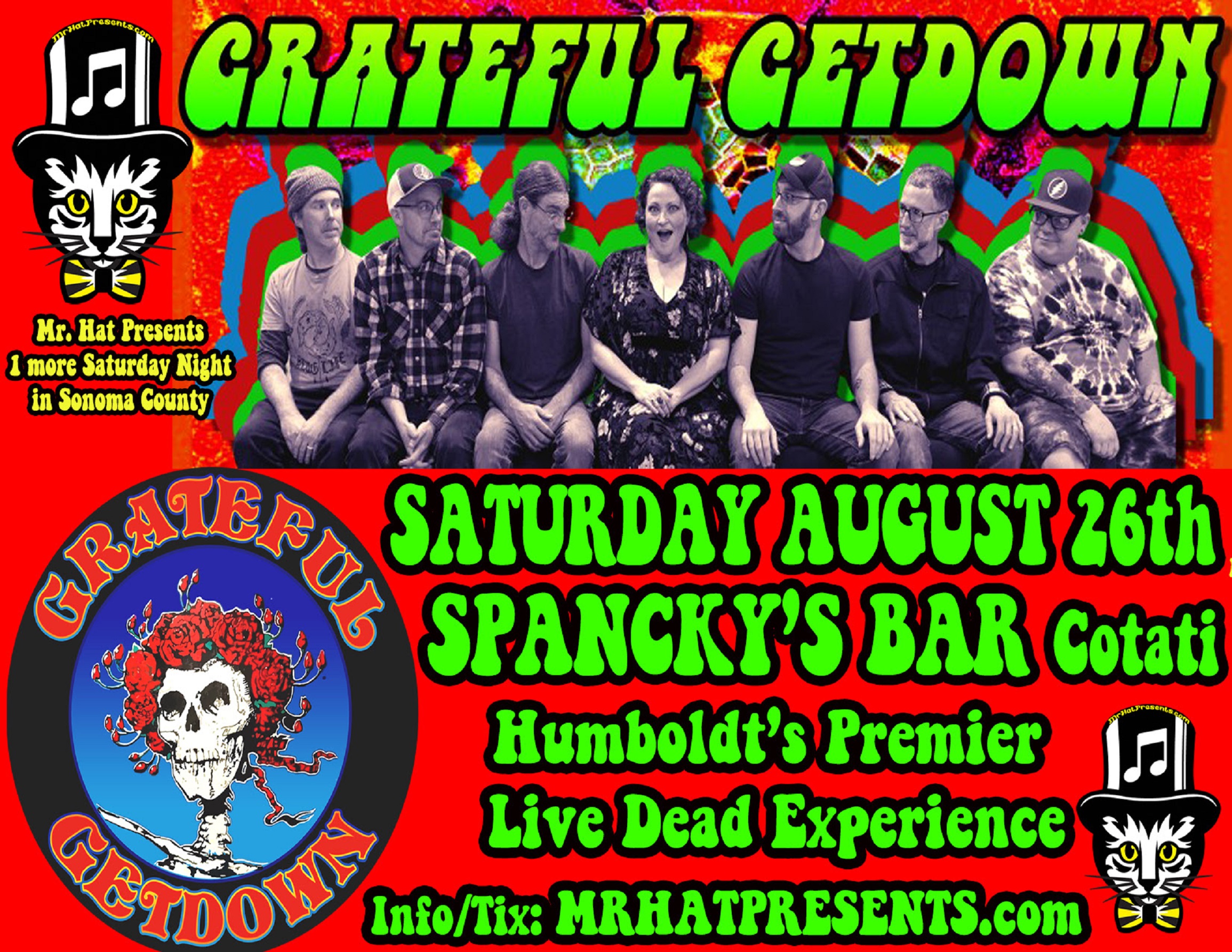 Grateful Getdown Tonight at Spancky's | 8/26/23