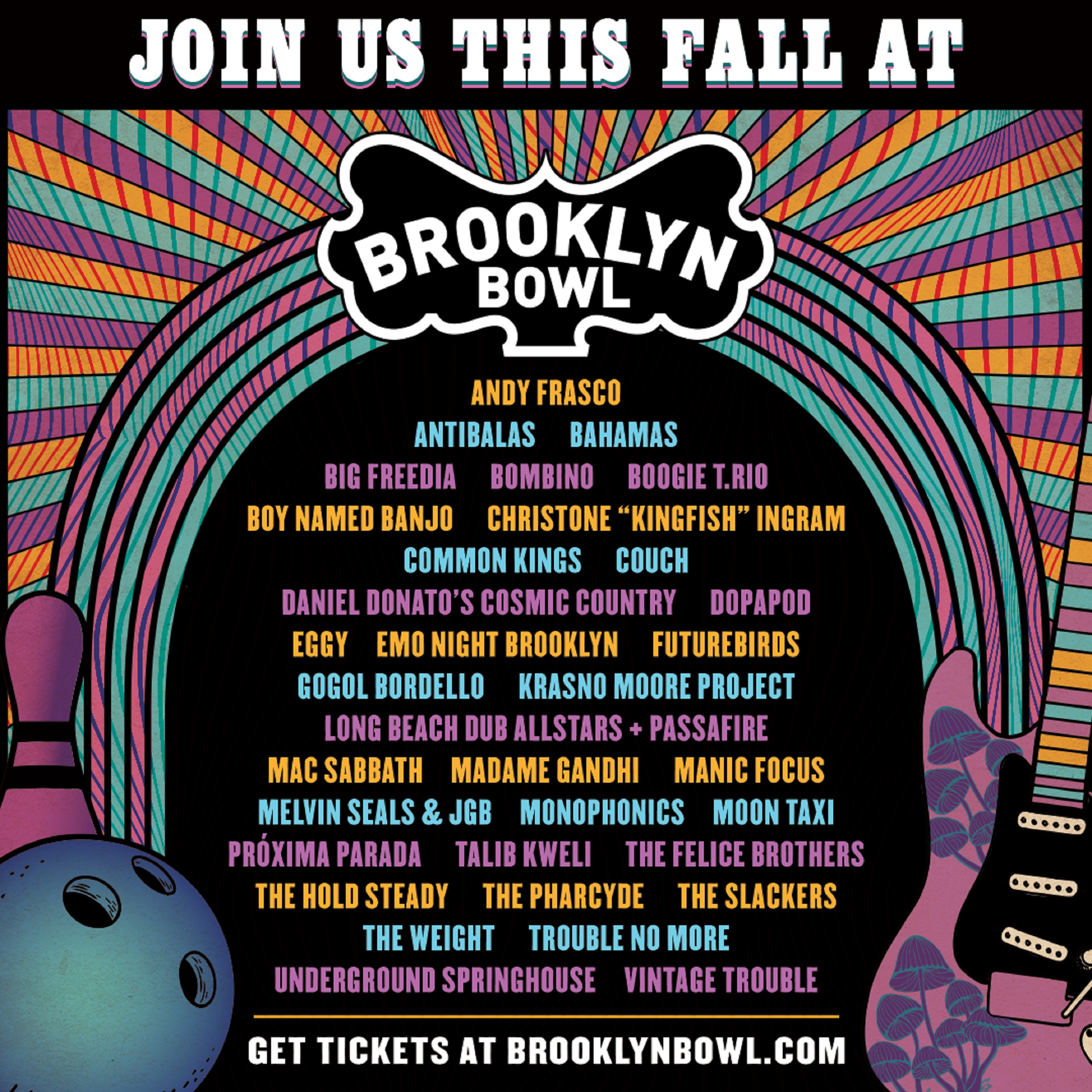 Brooklyn Bowl Announces Full 2023 Fall Lineup