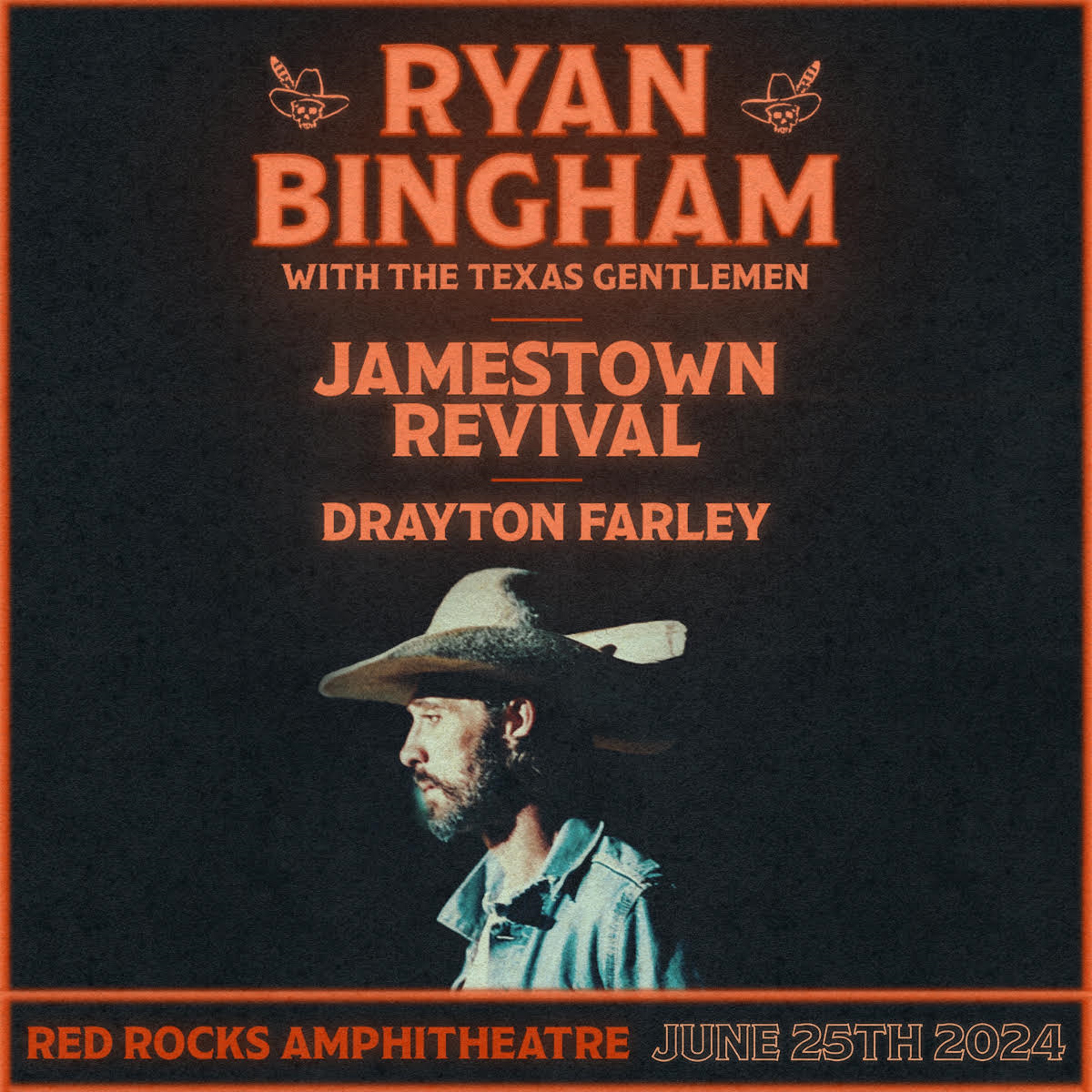 Ryan Bingham with THE TEXAS GENTLEMEN Announce 2024 Red Rocks Show
