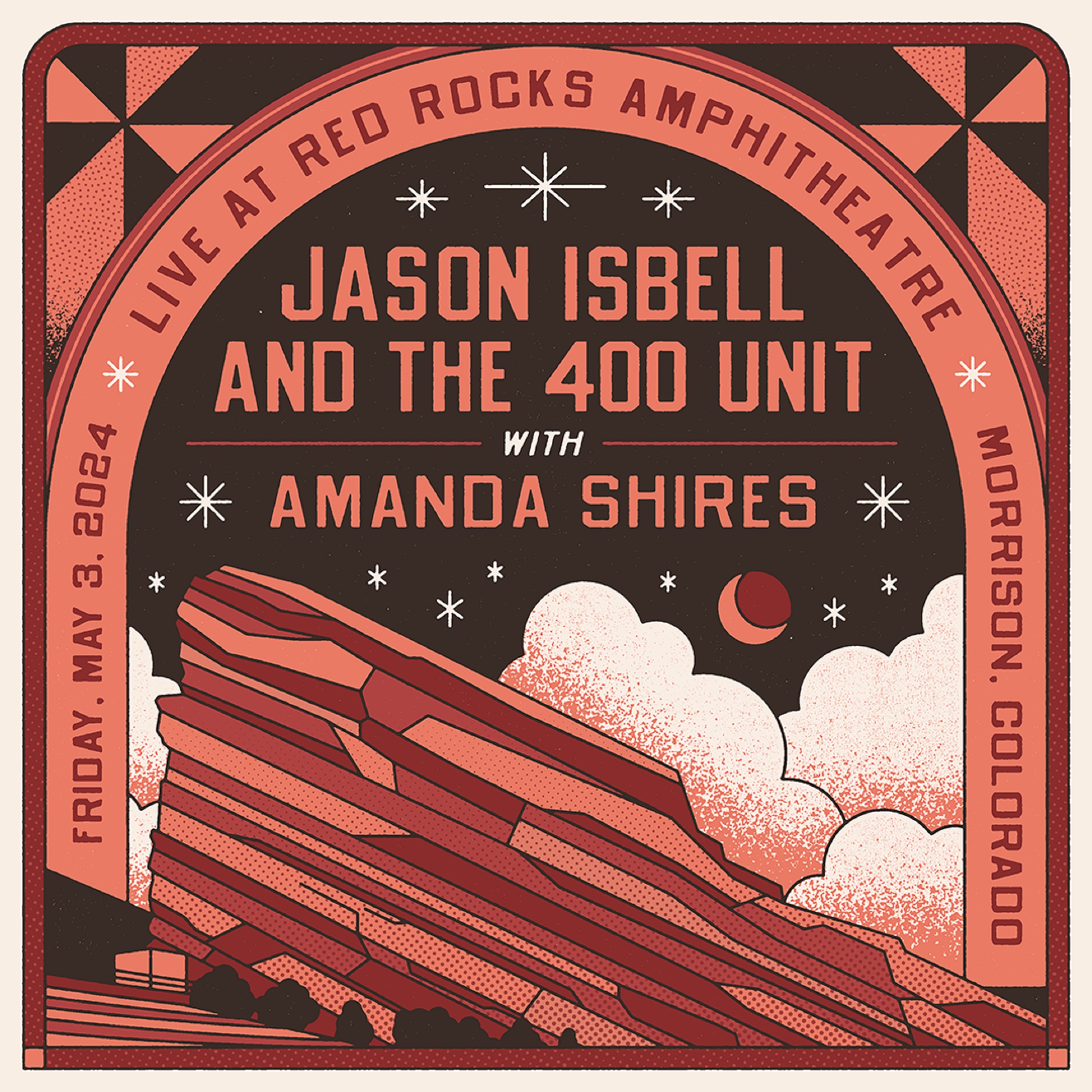 JASON ISBELL AND THE 400 UNIT with AMANDA SHIRES Live at Red Rocks Amphitheatre on Friday, May 3, 2024