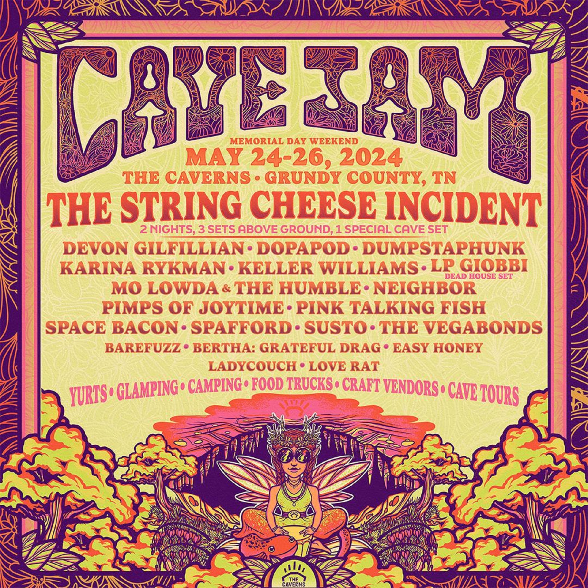 CaveJam, New Festival at The Caverns feat. The String Cheese Incident & More
