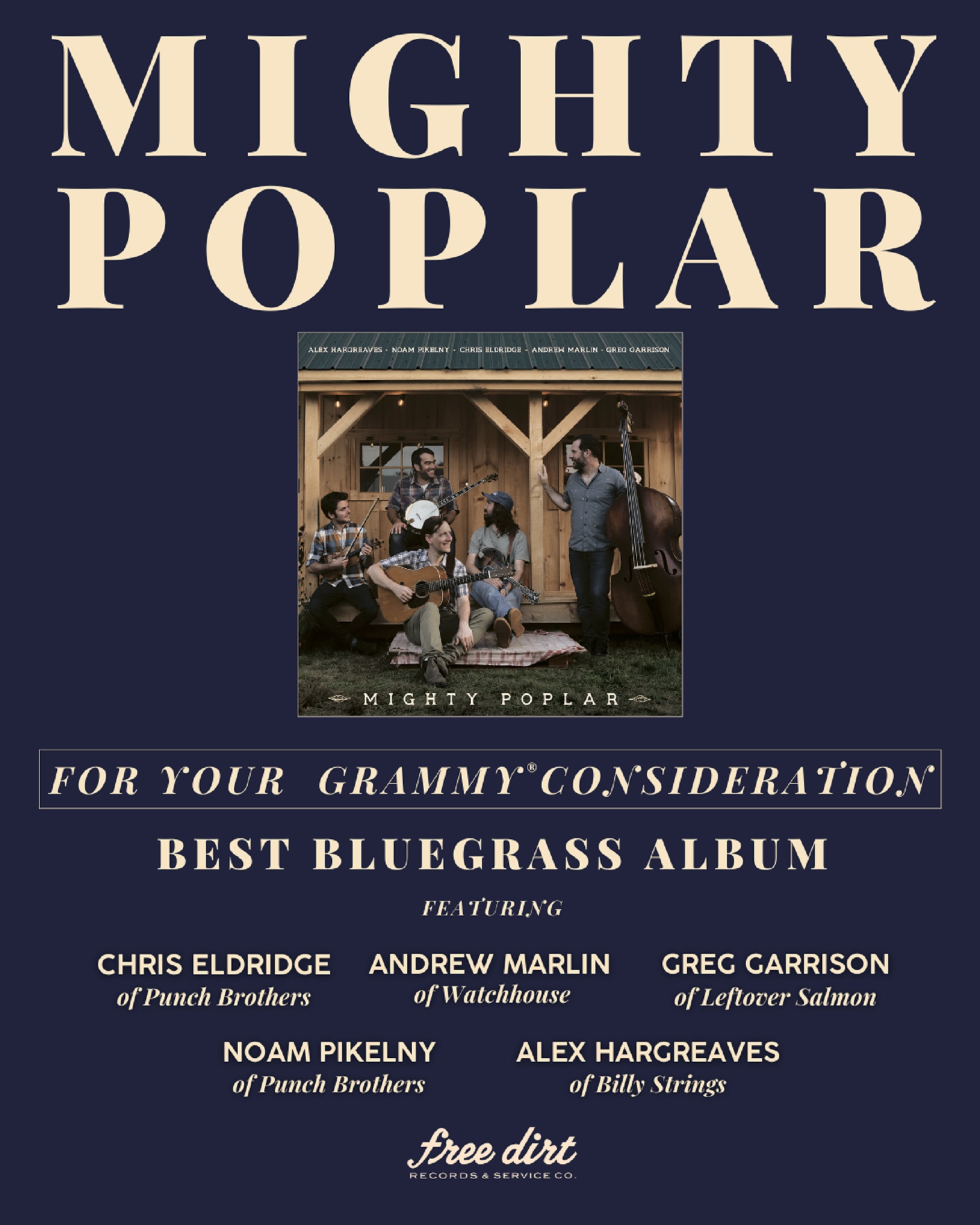 Mighty Poplar Nominated for Best Bluegrass Album at the Grammy Awards