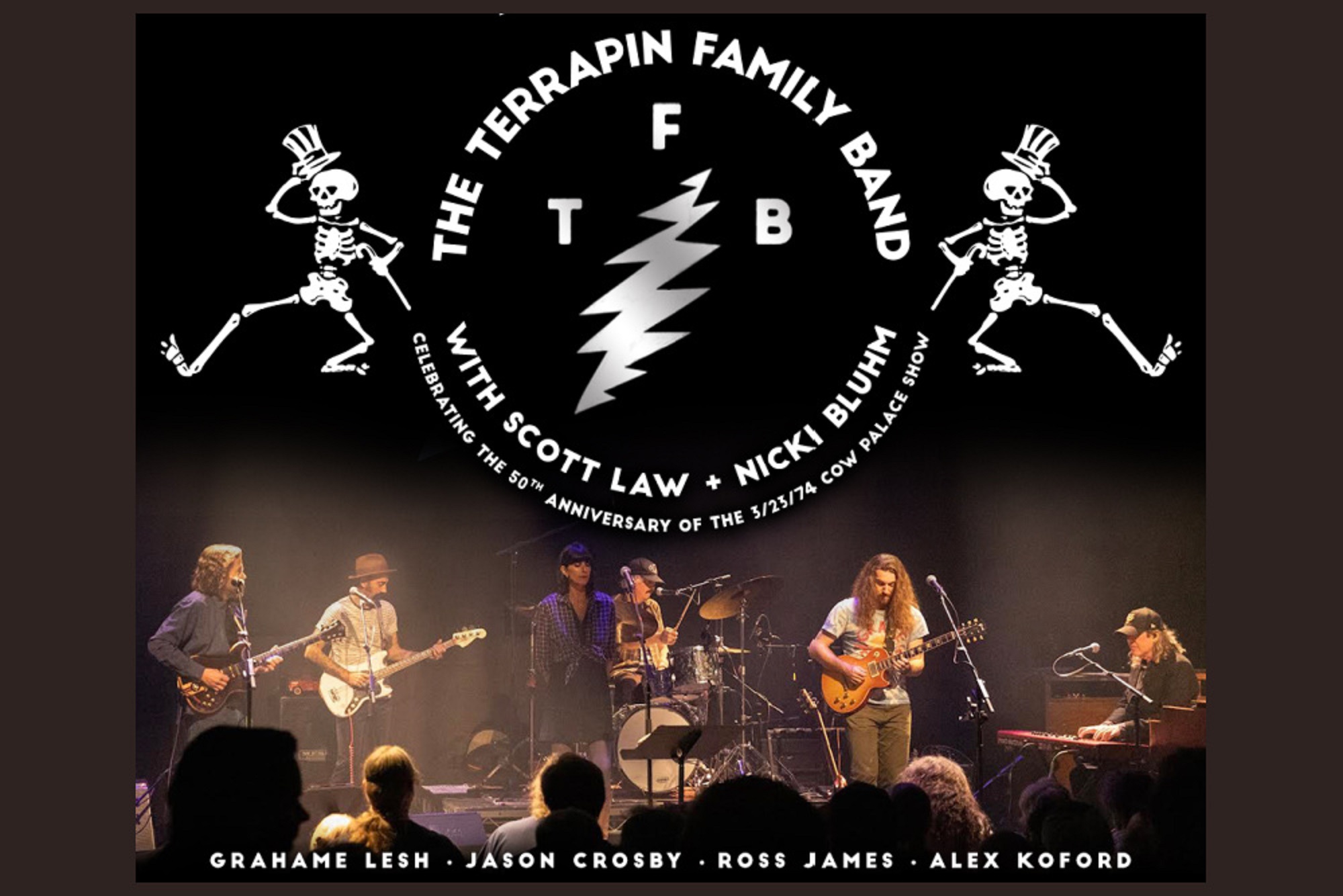 Celebrate the Grateful Dead's Iconic 50th Anniversary with The Terrapin Family Band and Special Guests at JaM Cellars Ballroom