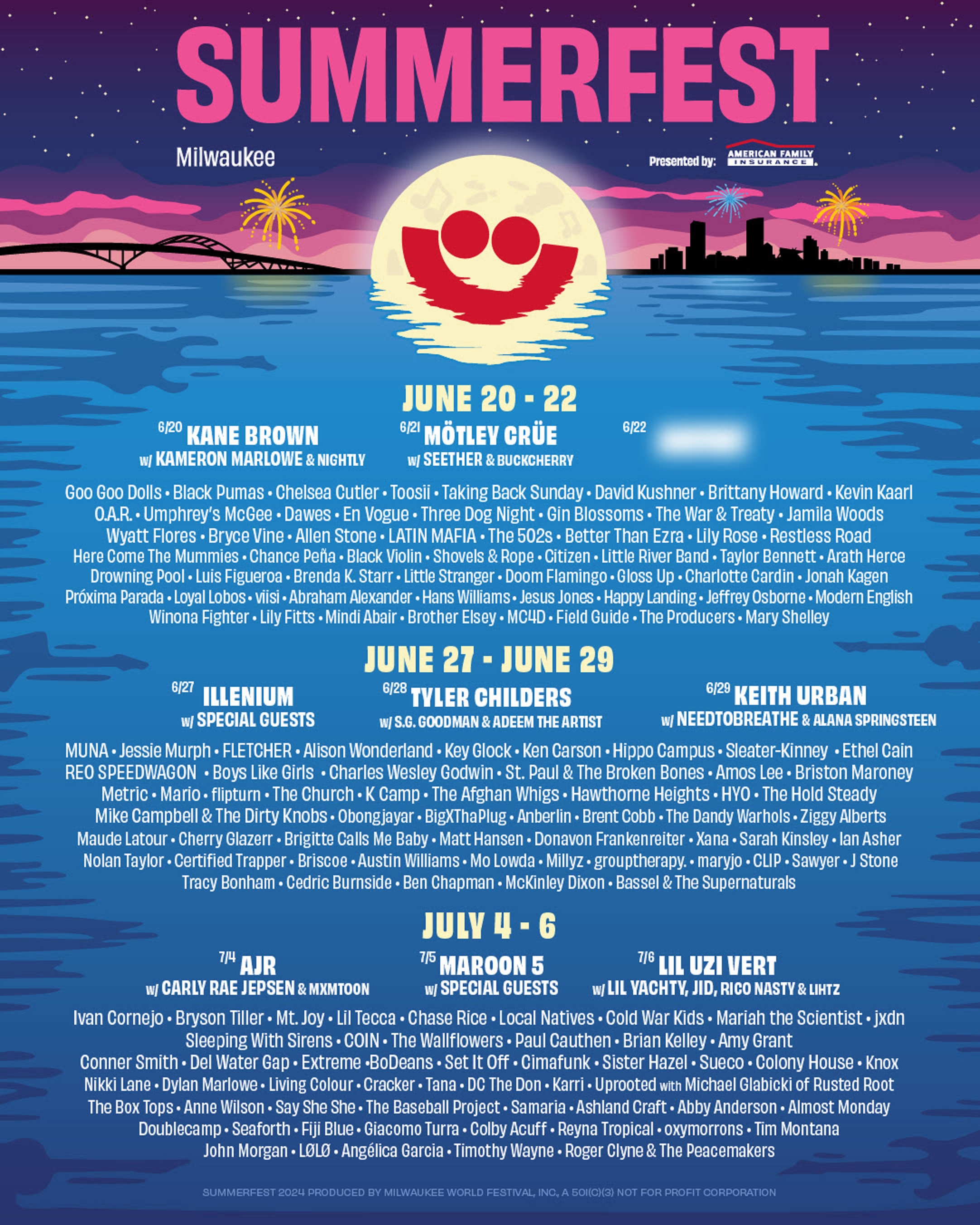 Milwaukee’s Summerfest Announces Highly Anticipated 2024 Lineup