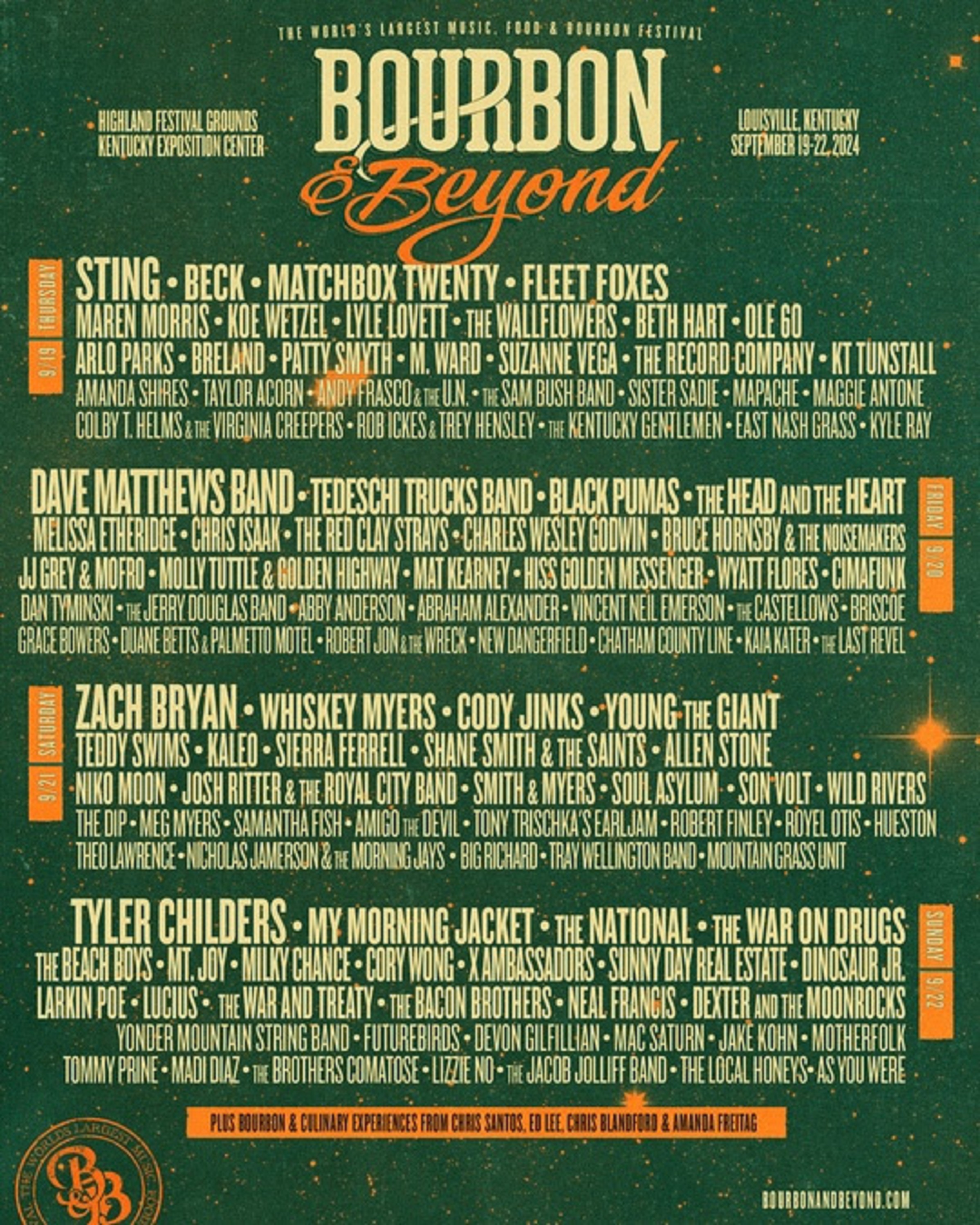 Sting To Make Long Awaited Debut At Bourbon Beyond September 19 In 