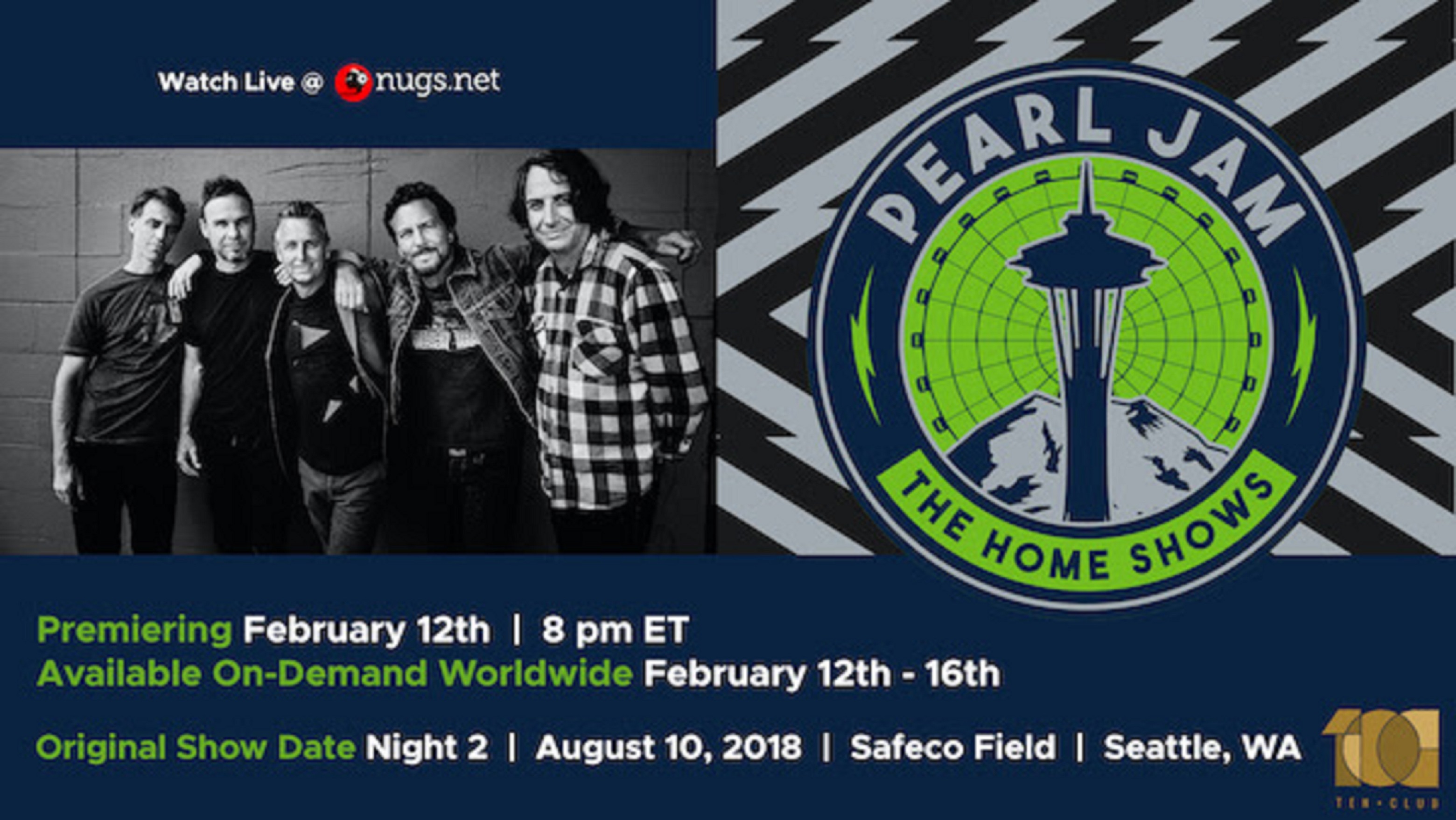 Pearl Jam set to premiere Night 2 of The Home Shows