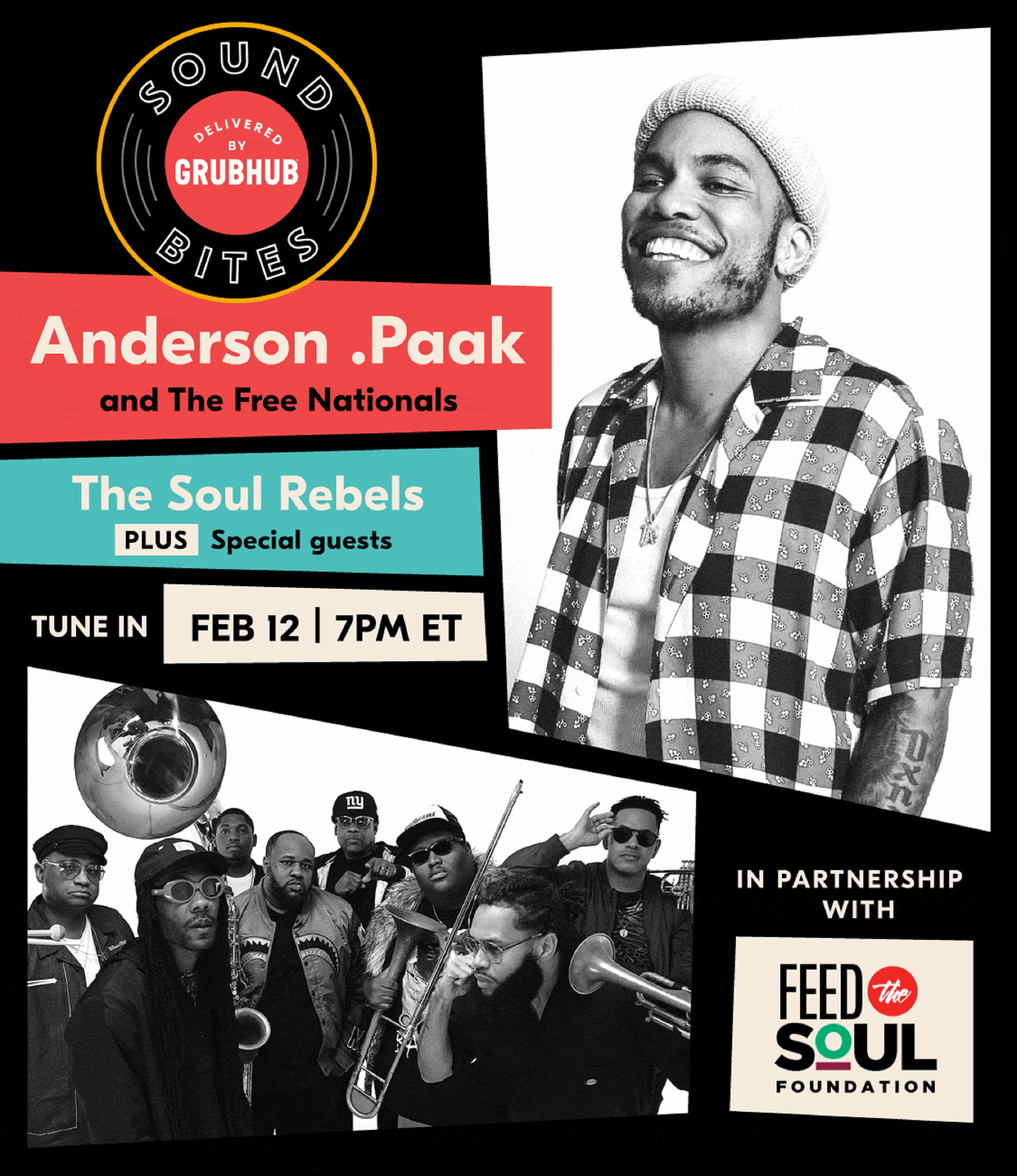 The Soul Rebels & Anderson .Paak Join GrubHub To Support Black-Owned Restaurants