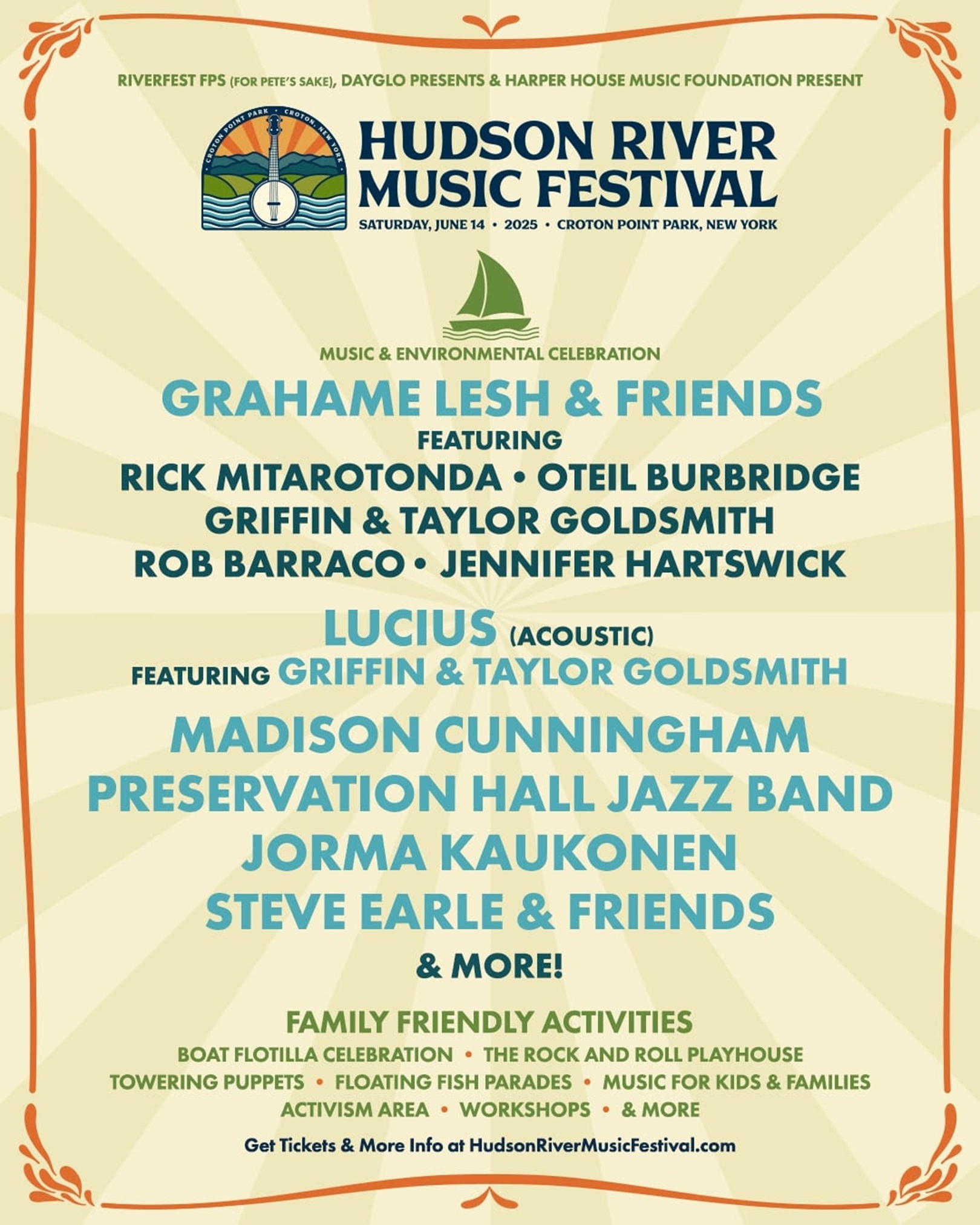 HUDSON RIVER MUSIC FESTIVAL INSPIRED BY PETE & TOSHI SEEGER RETURNS TO CROTON POINT PARK