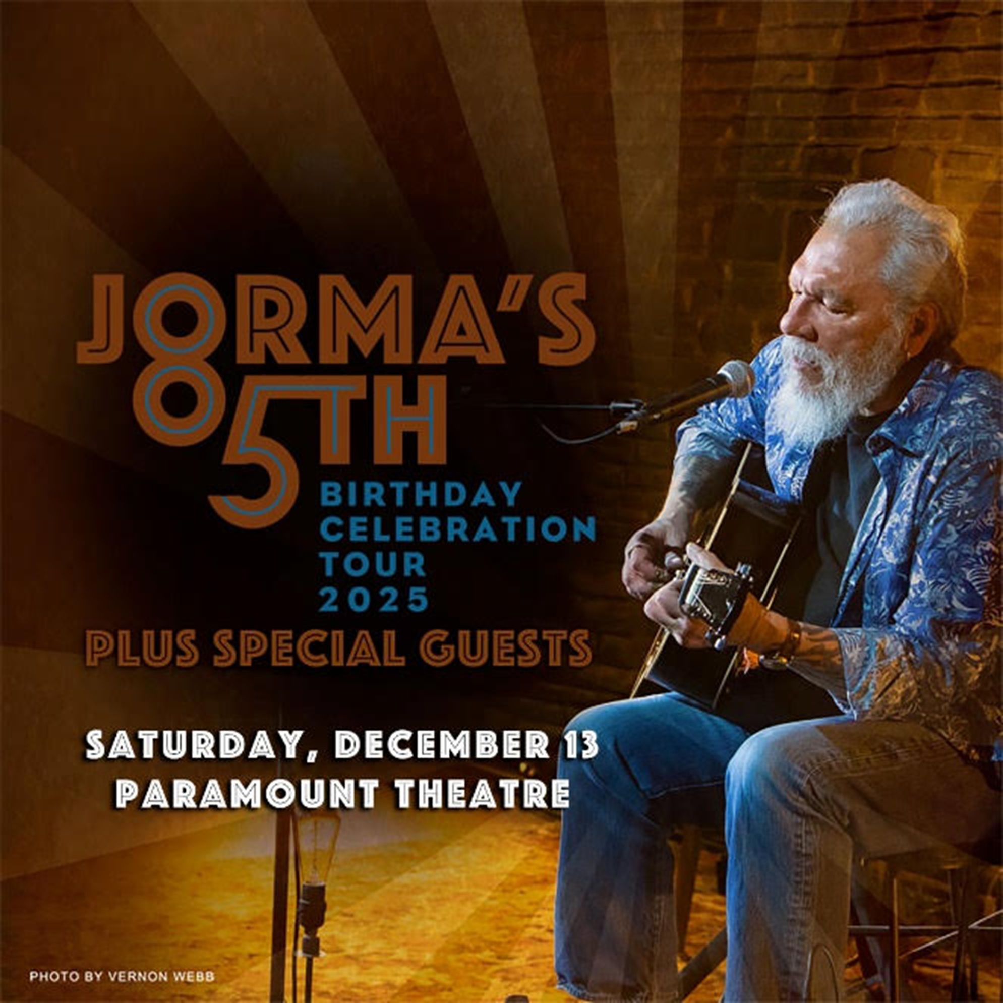 Jorma Kaukonen’s 85th Birthday Celebration Tour Arrives at Denver’s Paramount Theatre