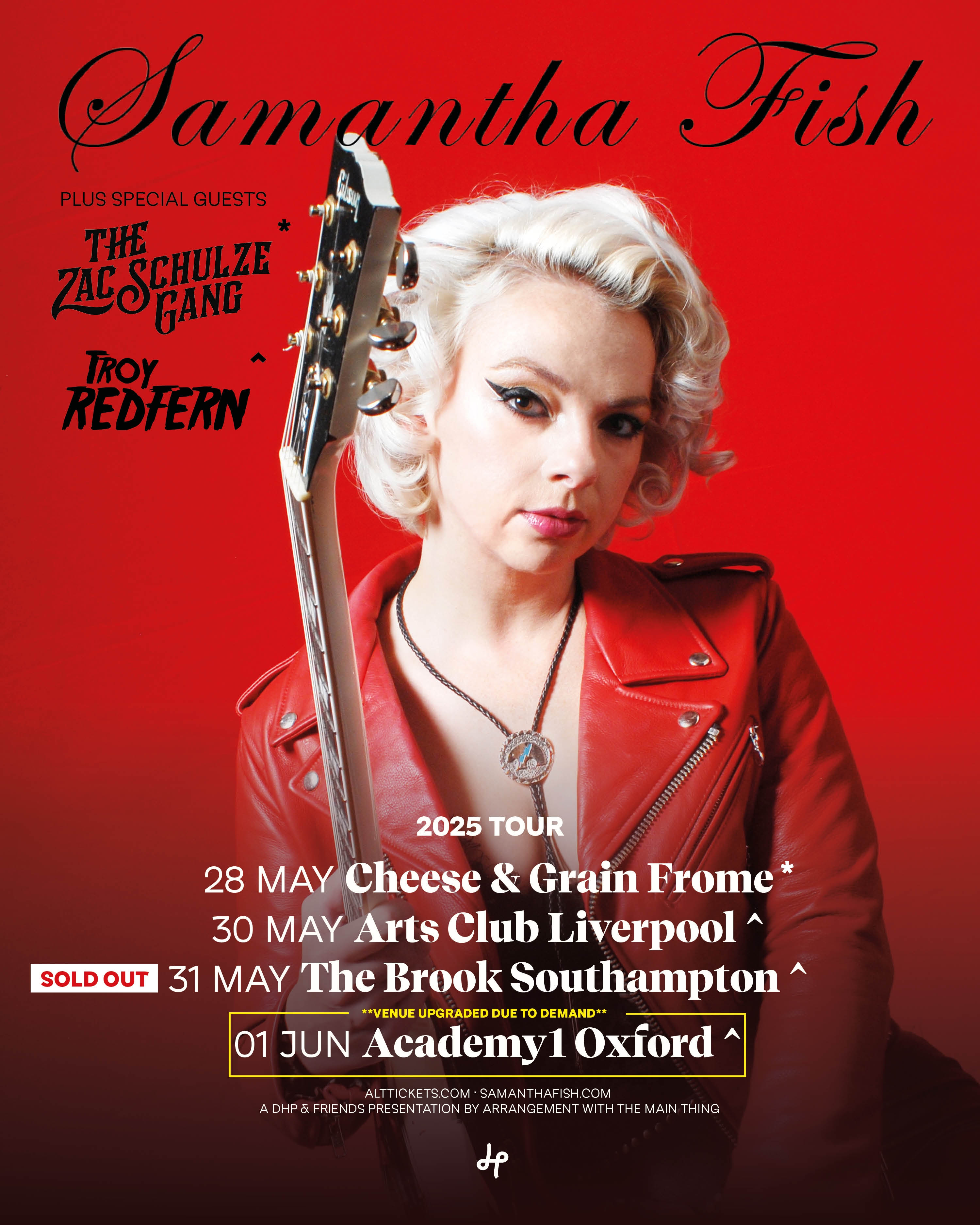 Samantha Fish confirms Troy Redfern as special guest at her Liverpool, Southampton and Oxford shows