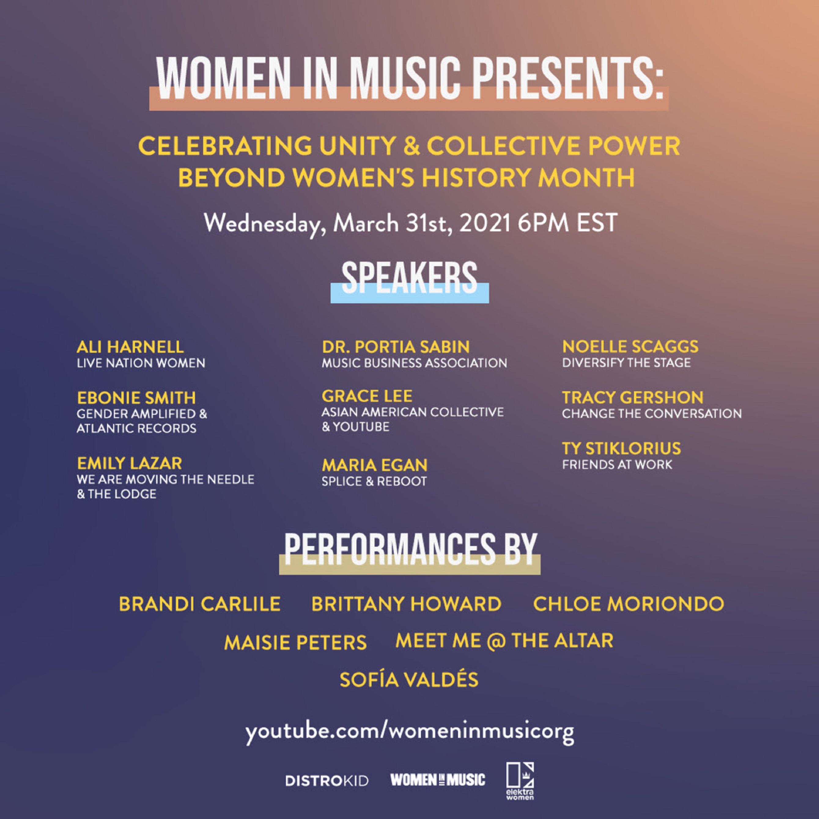 Women In Music Organization Announces 3/31 Live Event