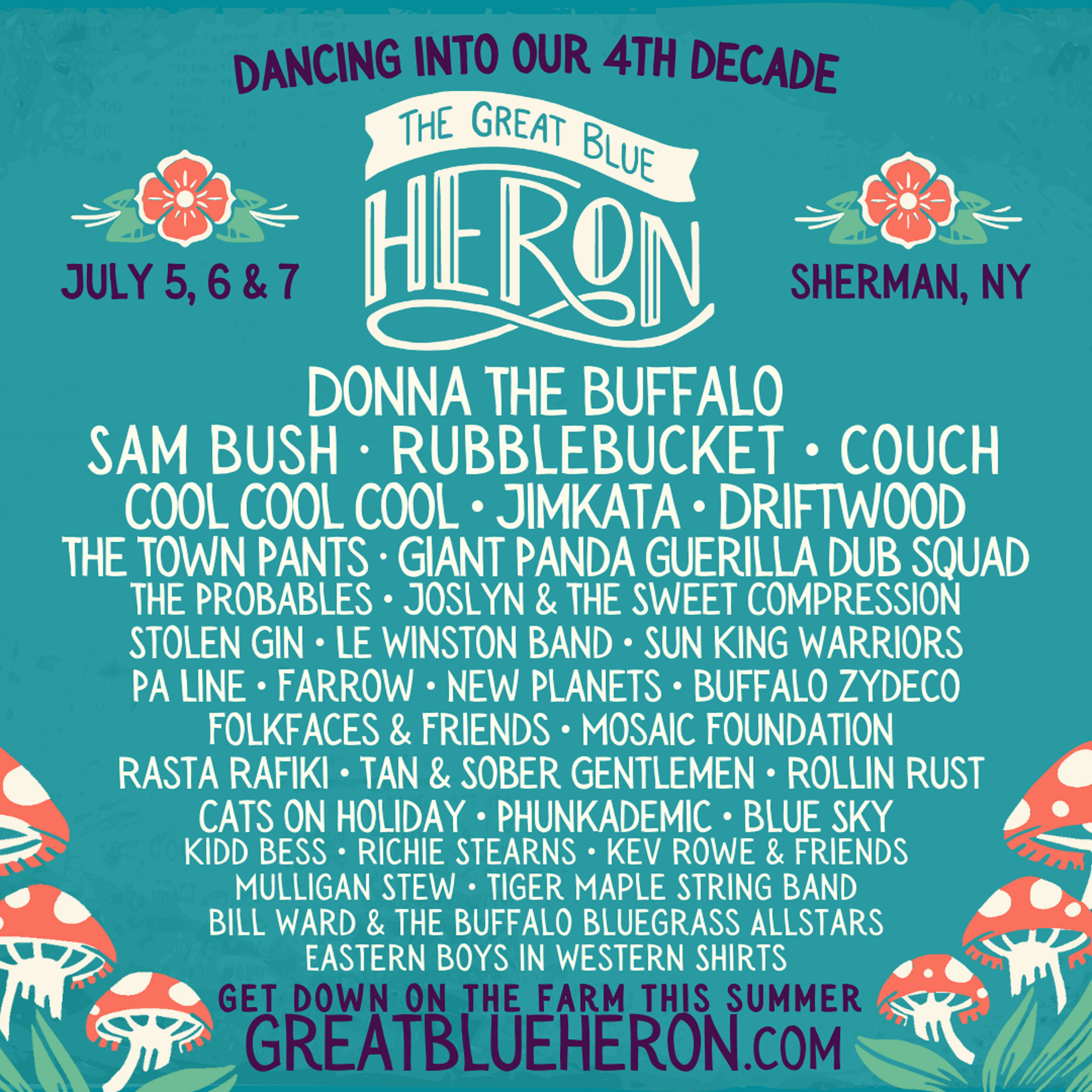  31st Great Blue Heron Music Festival:  Dancing Into Their 4th Decade