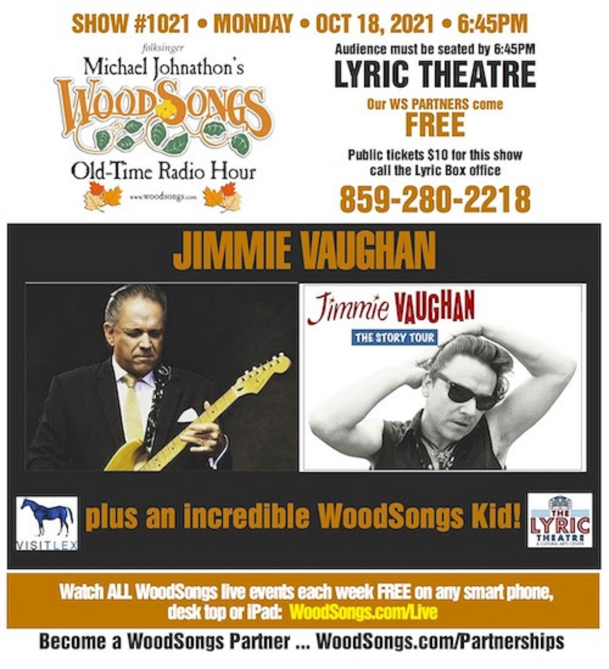 WoodSongs Welcomes Jimmie Vaughan, Becky Buller, Brei Carter, Jack Broadbent and More To The Historic Lyric Theatre