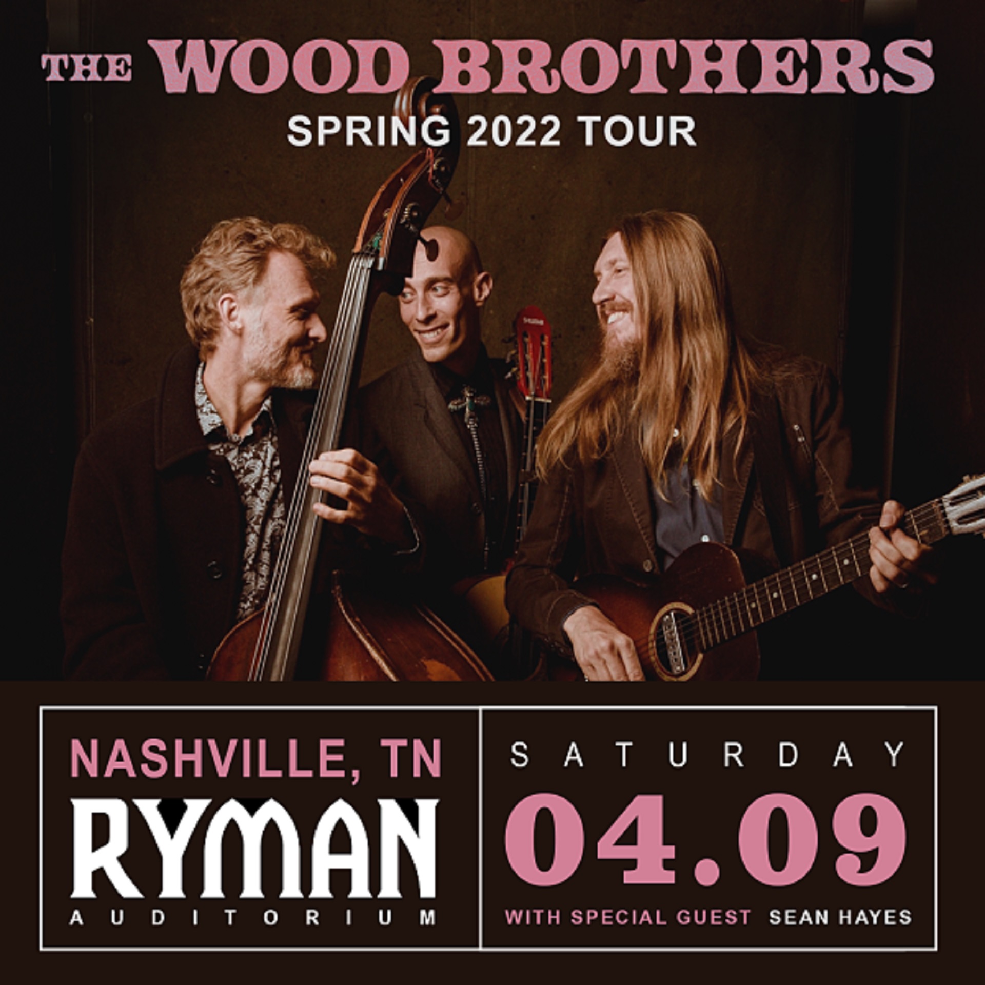 The Wood Brothers Extend 2022 Tour Dates Including Ryman Auditorium on 4/9