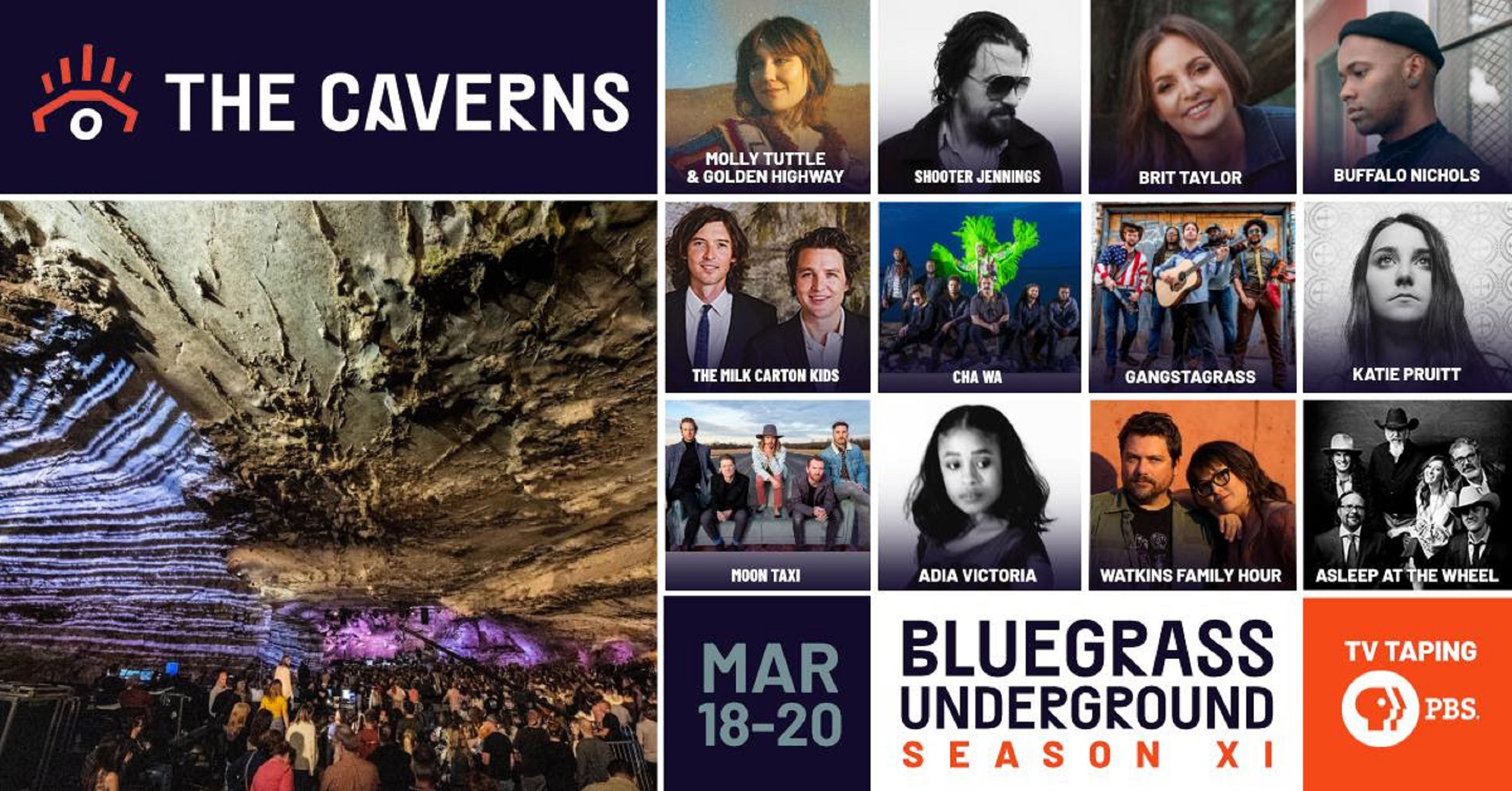 Bluegrass Underground PBS TV Taping Returns to The Caverns for Jam-Packed Subterranean Weekend