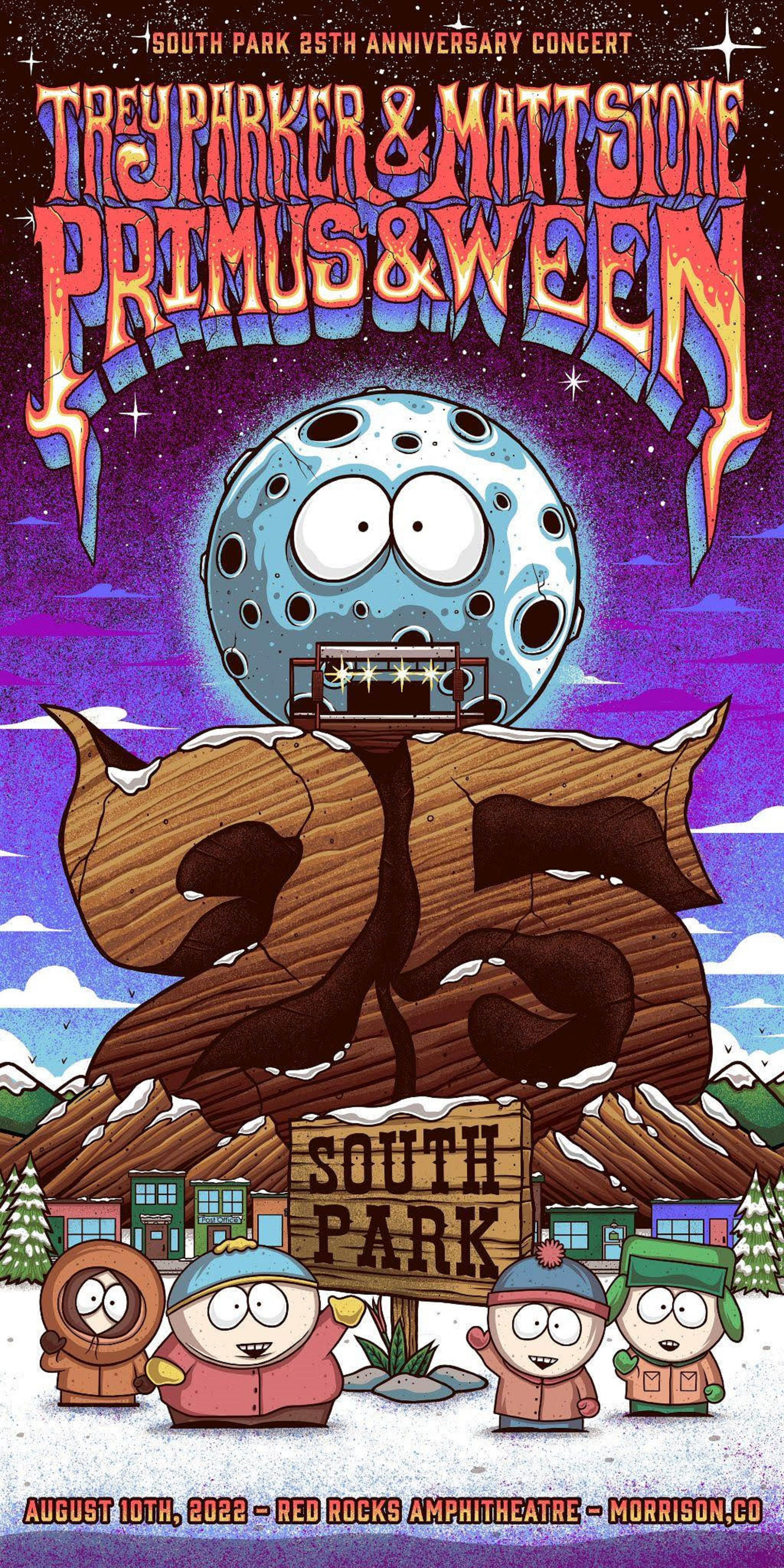 “South Park: The 25th Anniversary Concert” at Red Rocks Park and Amphitheatre with Trey Parker and Matt Stone, Primus and Ween
