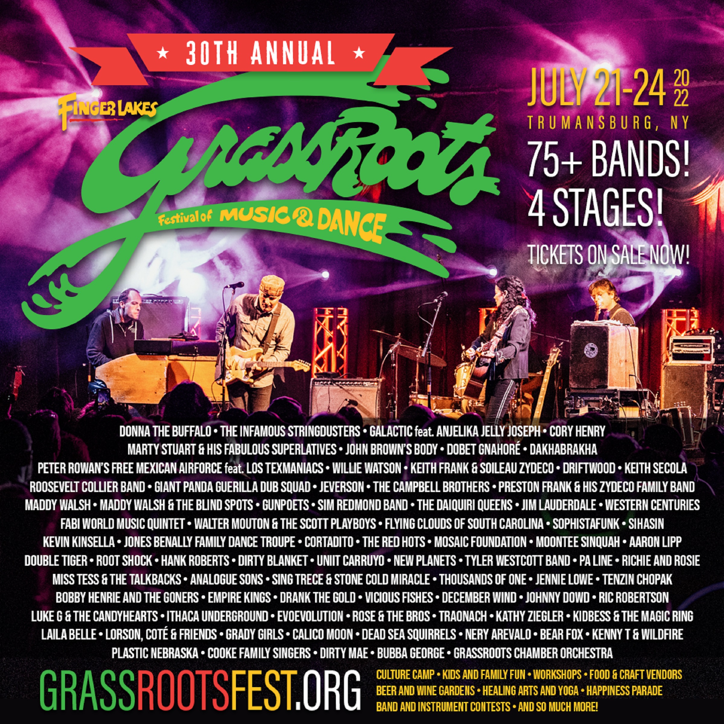 30th Annual Finger Lakes GrassRoots Festival Lineup Announced