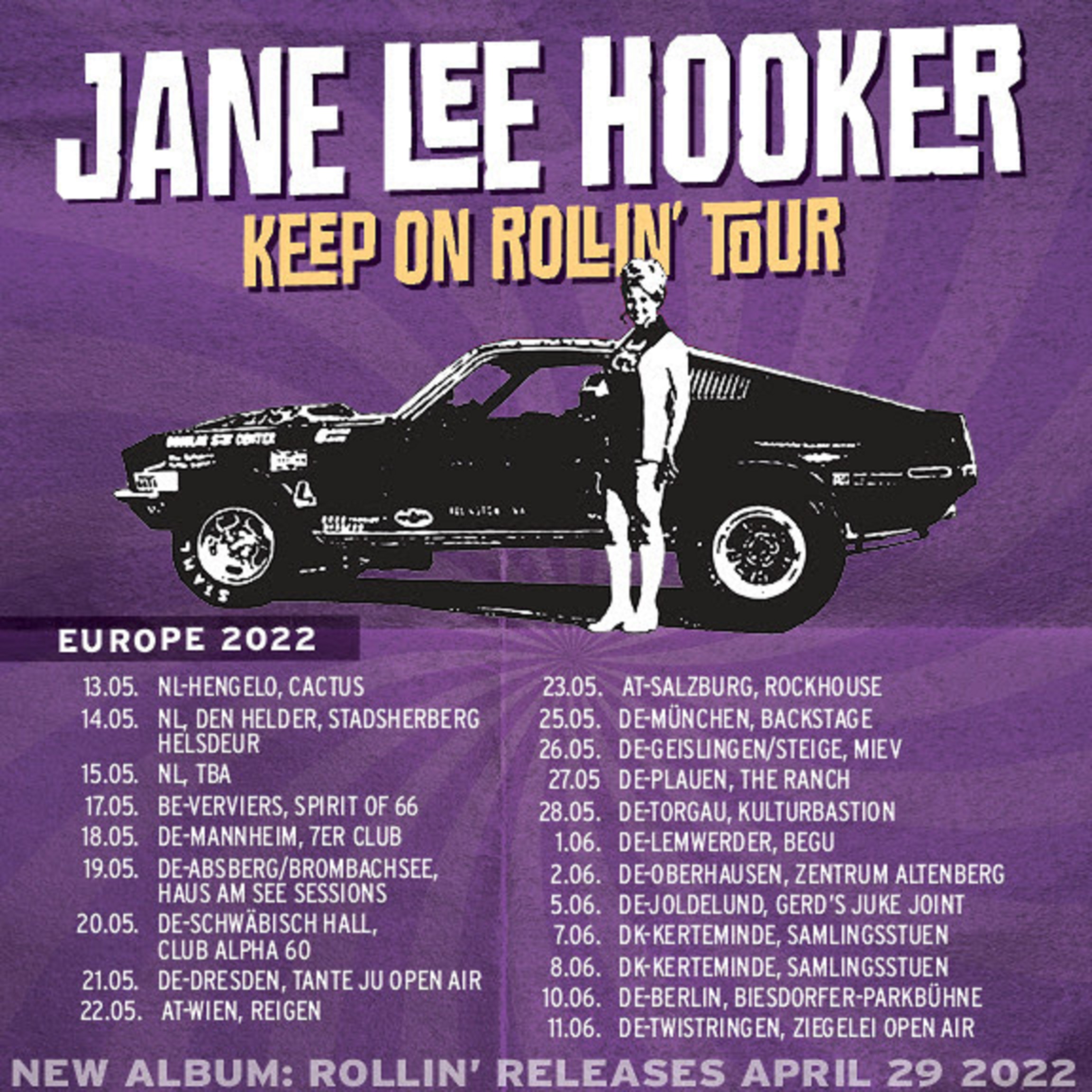 Jane Lee Hooker announce European tour dates for May and June