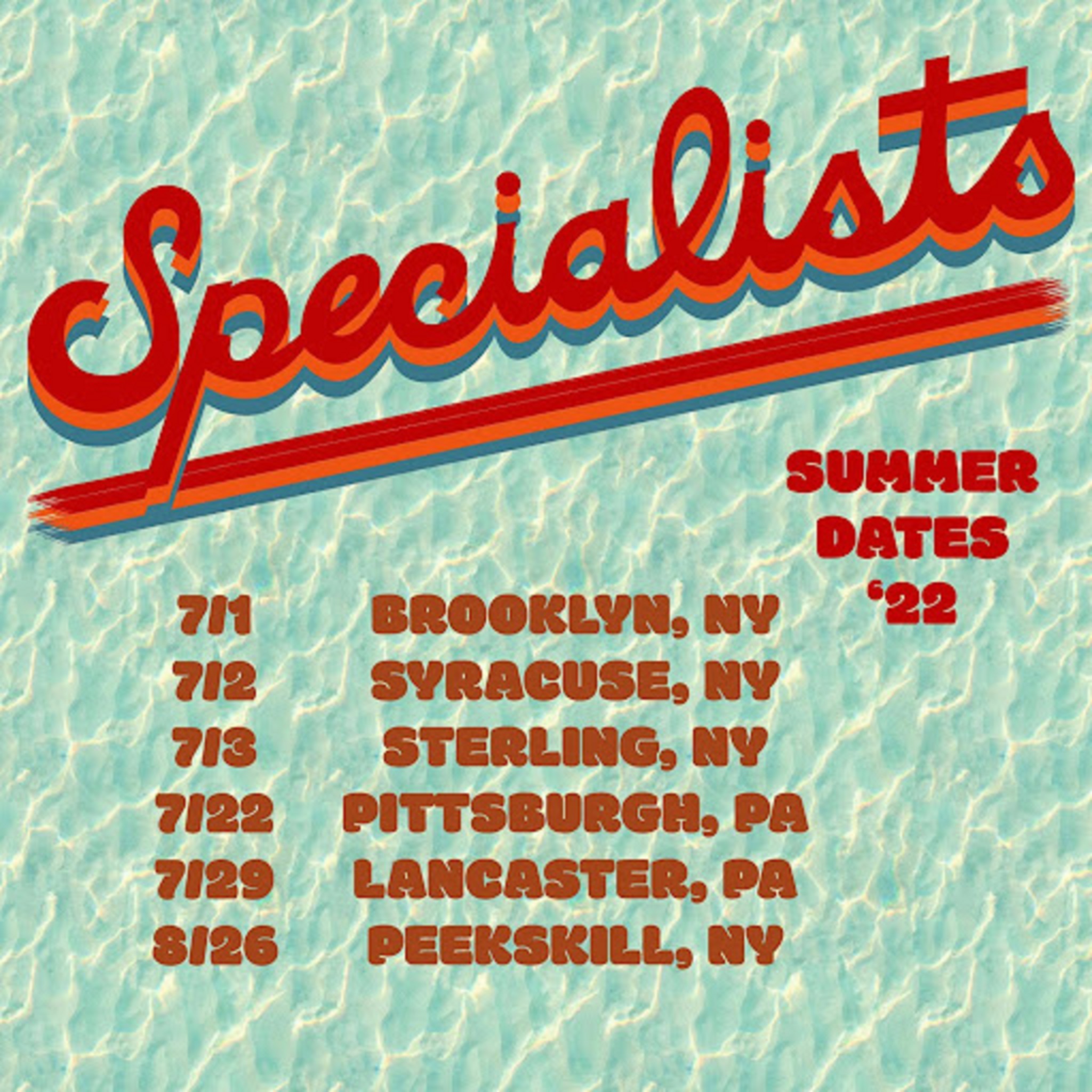 Specialists on tour this summer