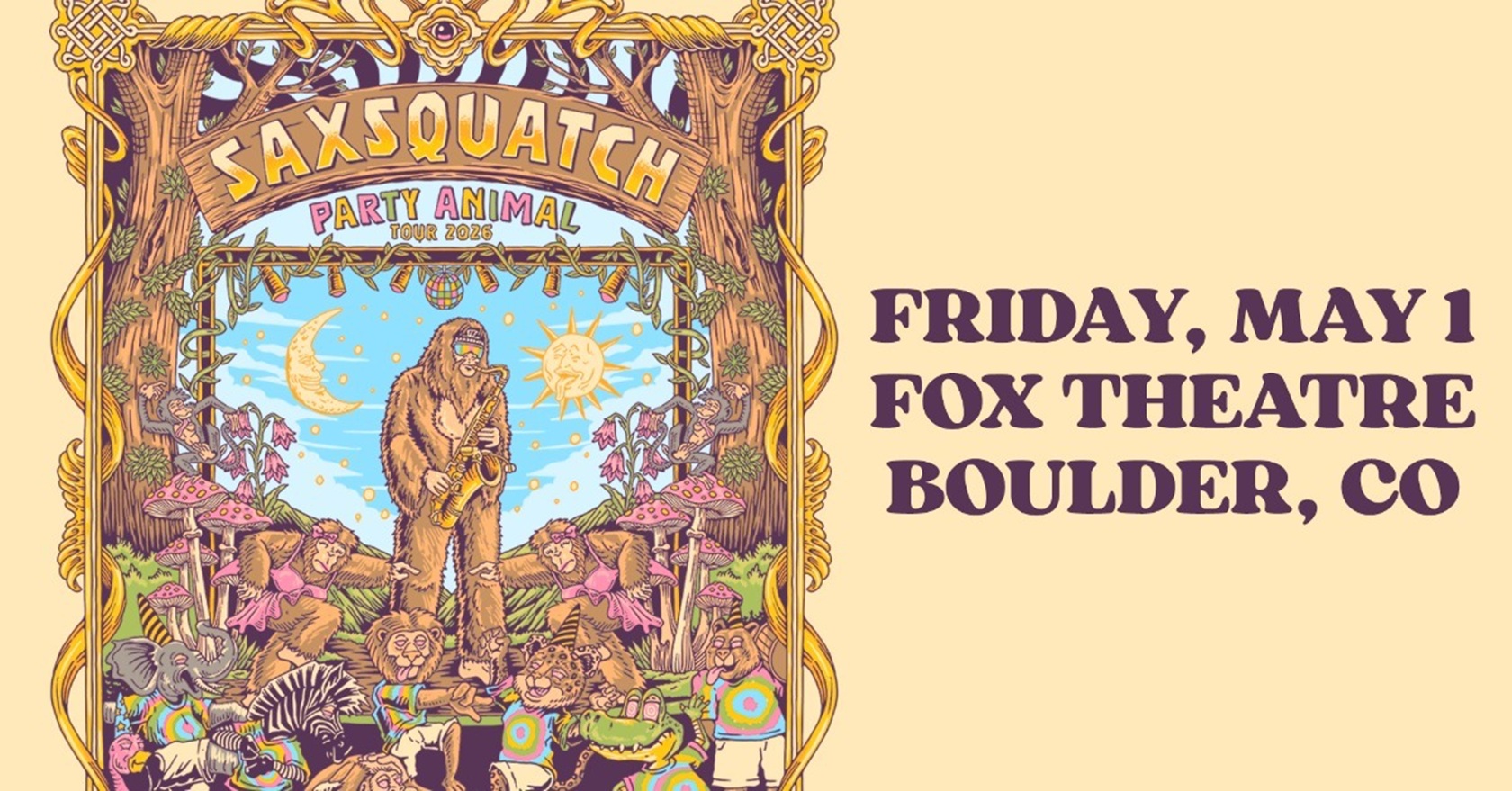 SAXSQUATCH ANNOUNCES PARTY ANIMAL TOUR 2025 STOP AT FOX THEATRE