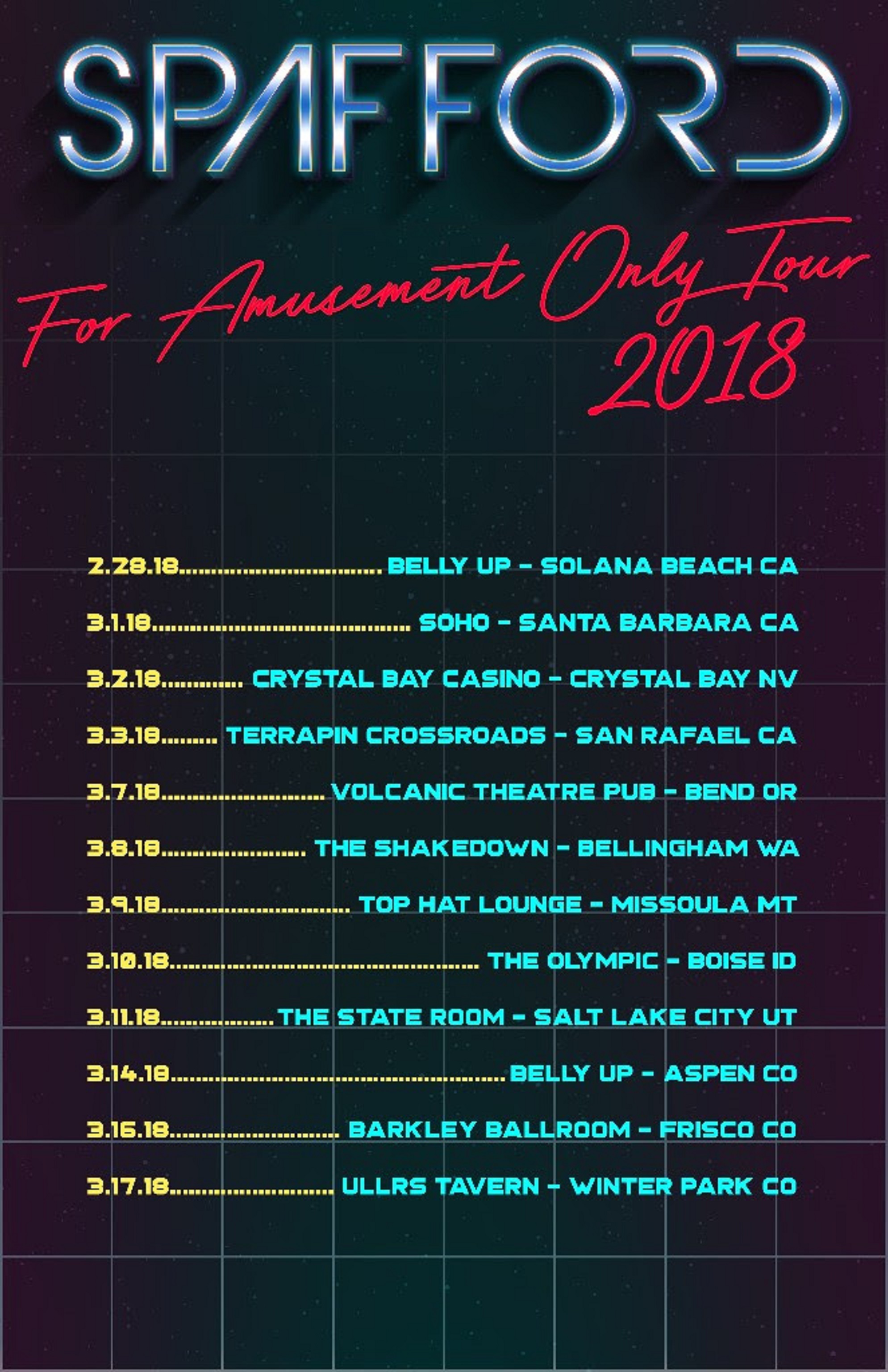 Spafford Adds Additional Dates To 'For Amusement Only' Winter 2018 Tour ...