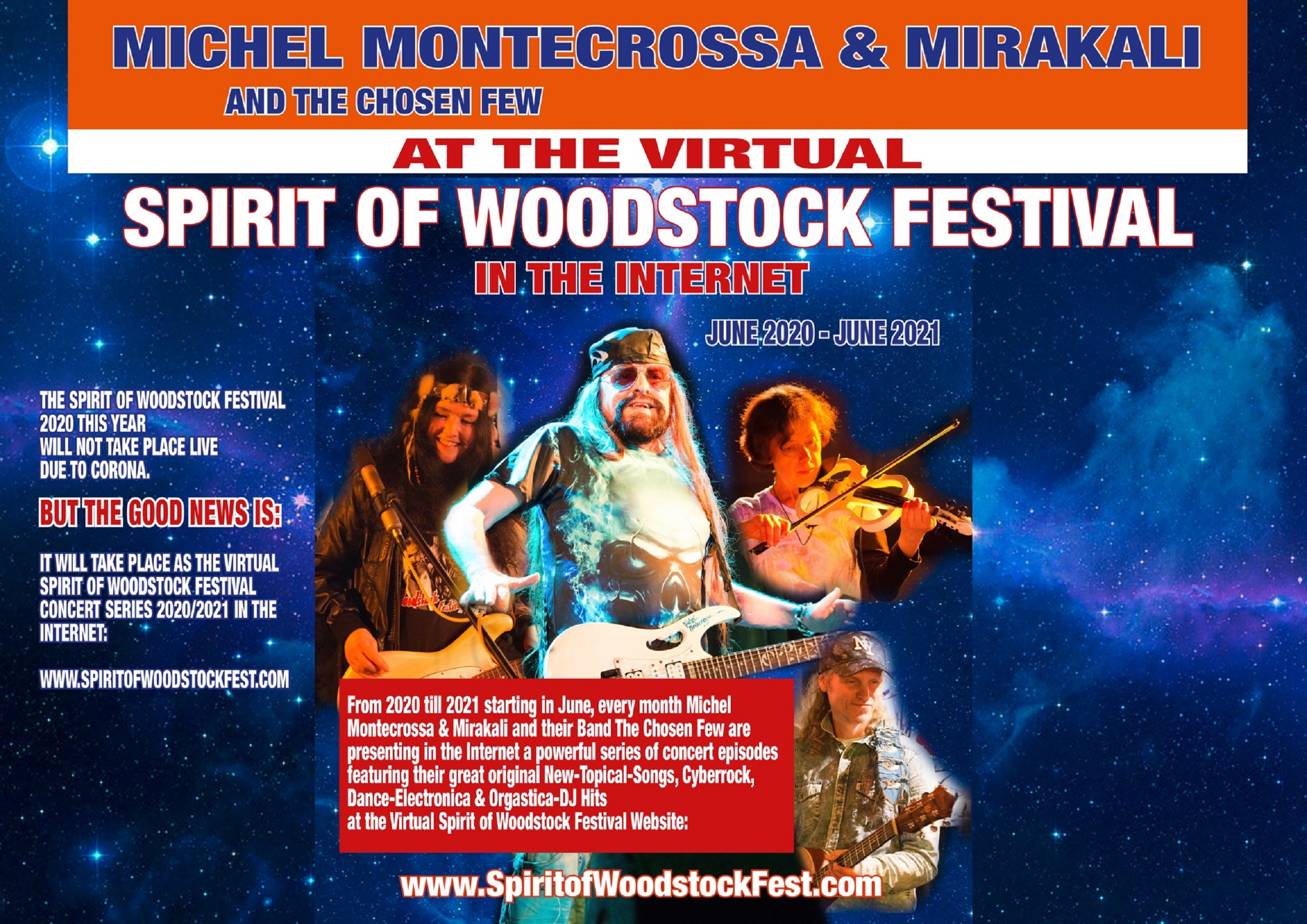 Virtual Spirit of Woodstock Festival concert series 2020/2021