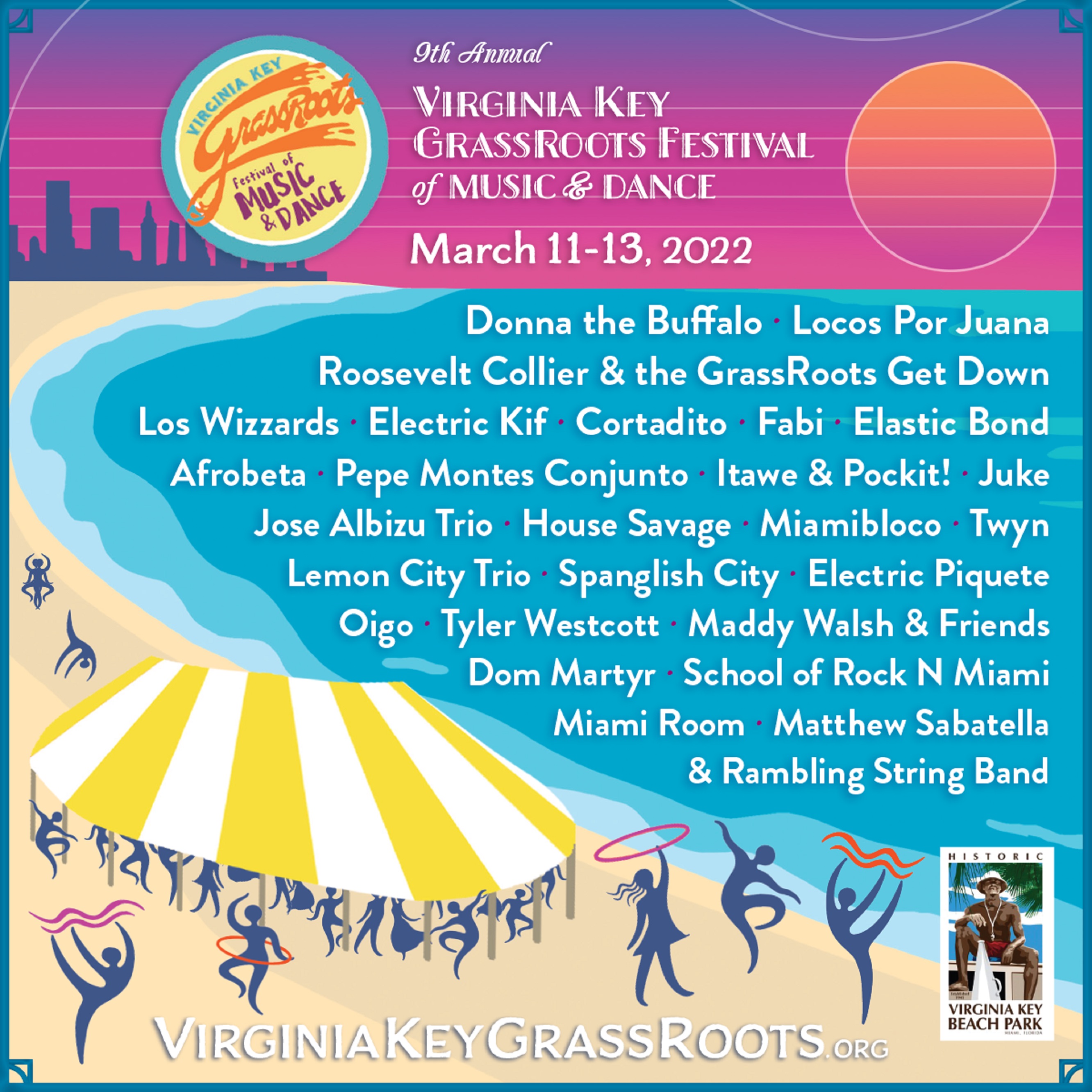 9th Annual Virginia Key GrassRoots Festival Lineup Announced