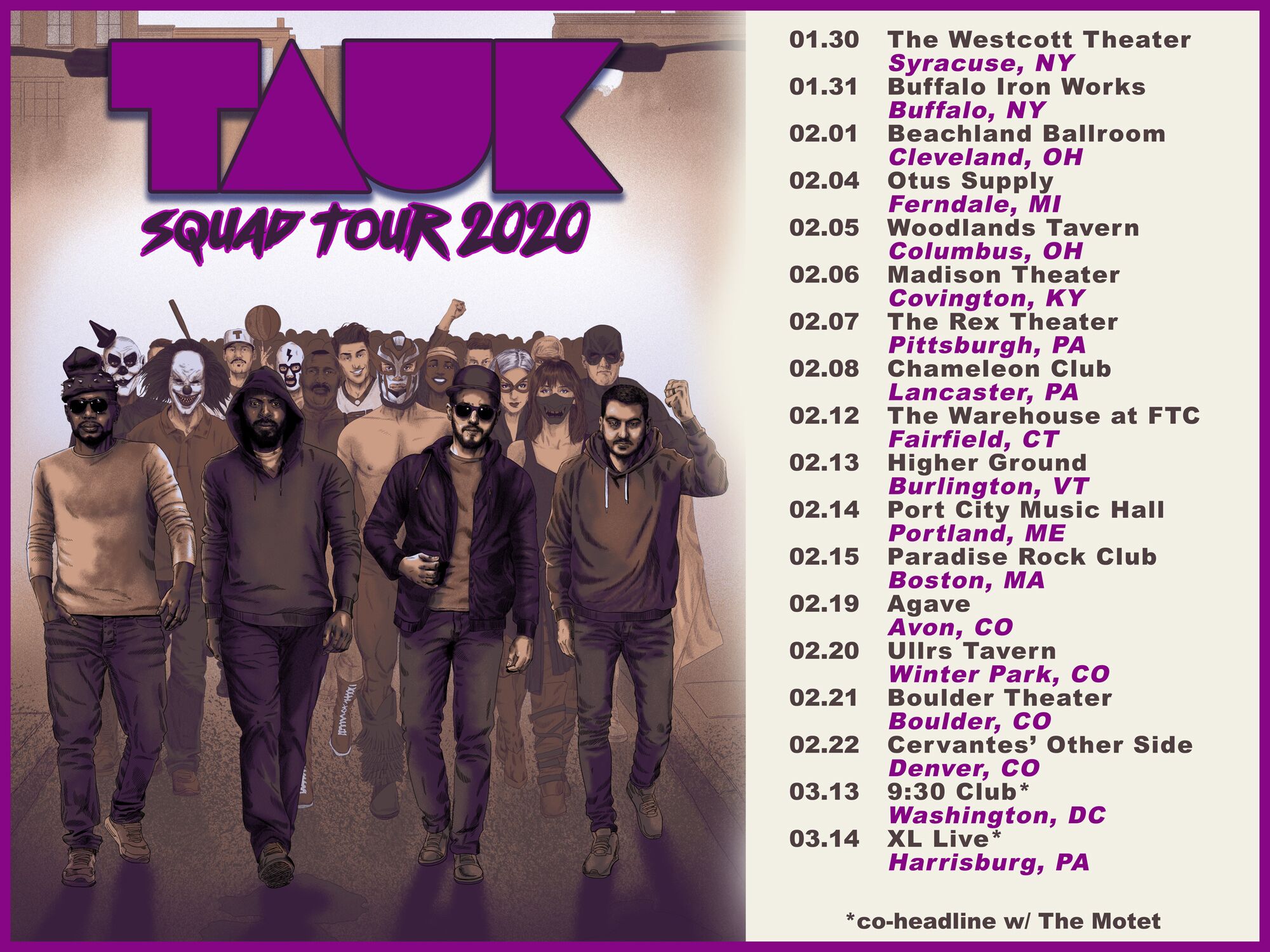 TAUK Announces Winter "Squad Tour 2020 - Part 1"
