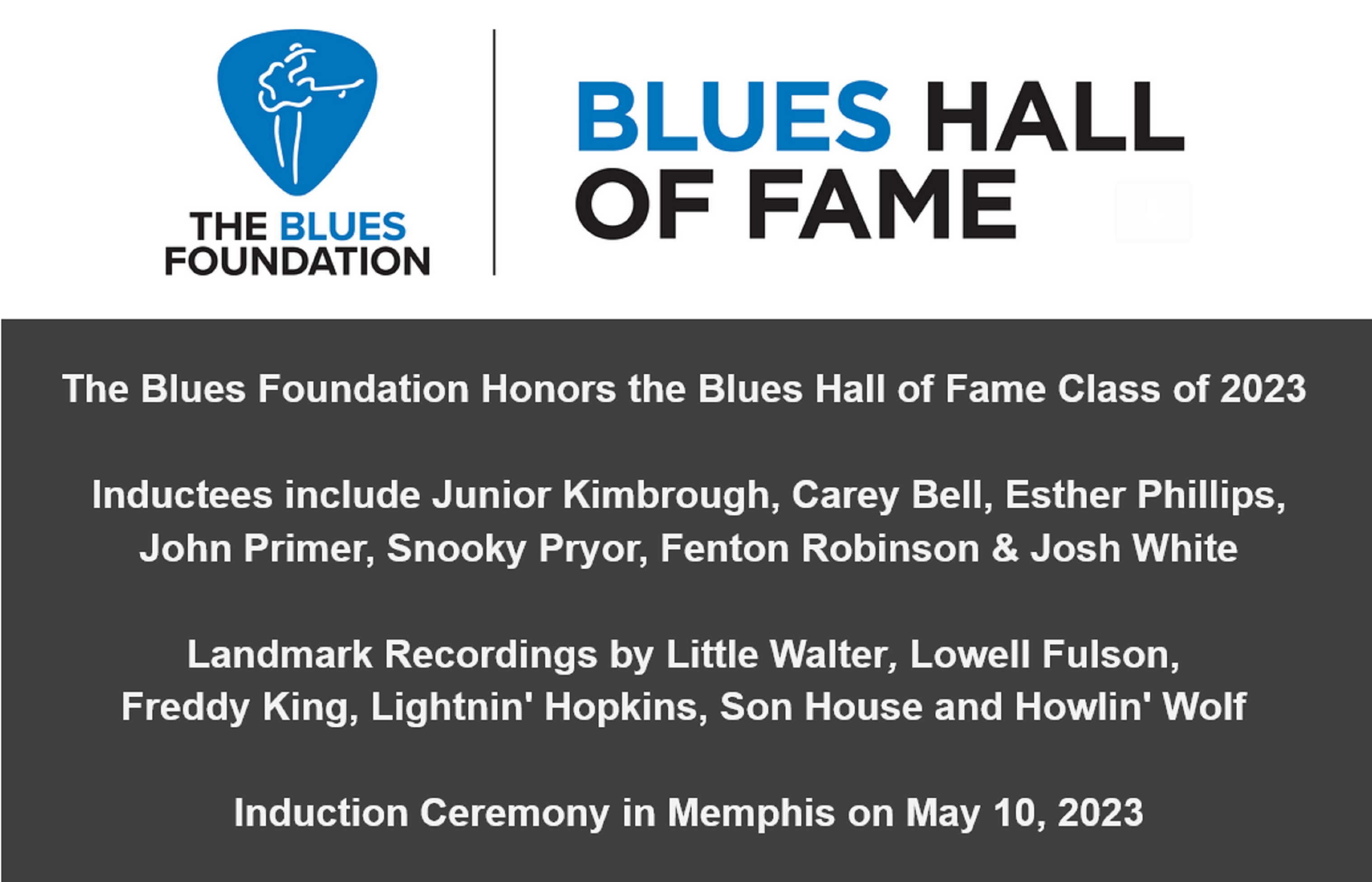 Blues Hall of Fame 2023 Inductees Announced