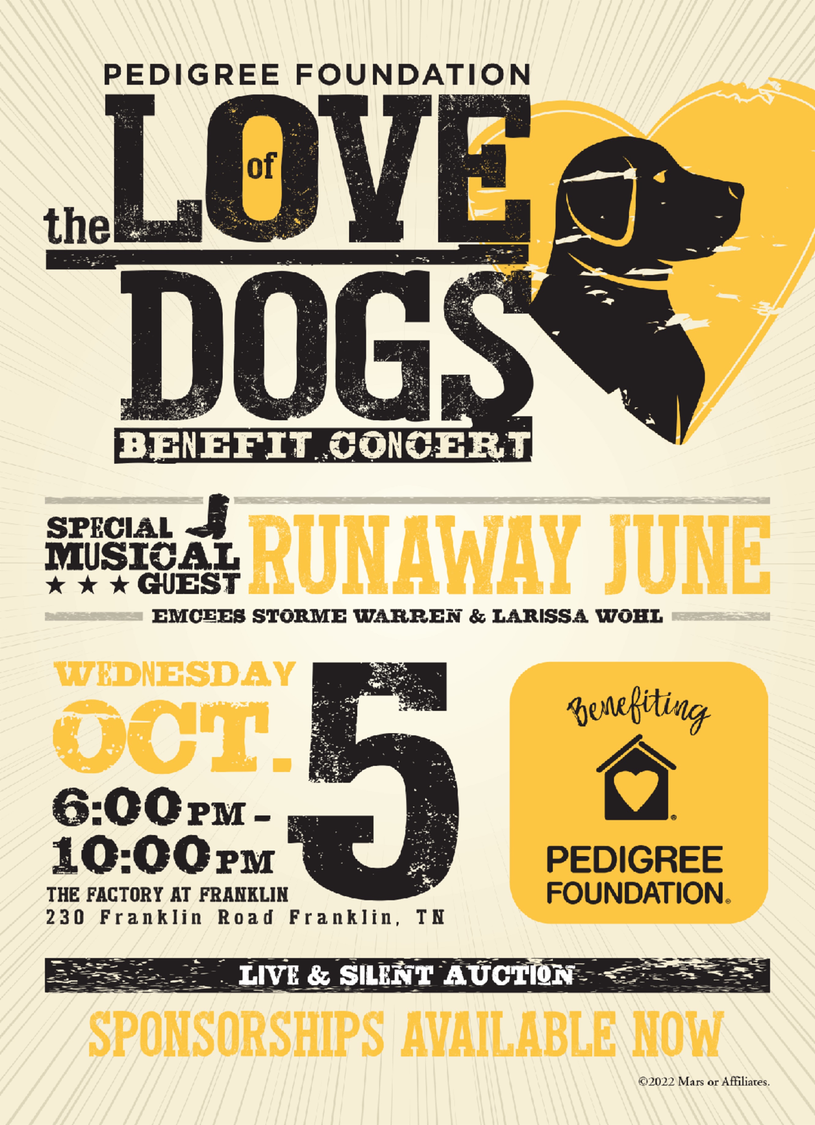 Runaway June to Perform at “The Love of Dogs” Benefit Concert on October 5th at The Factory at Franklin