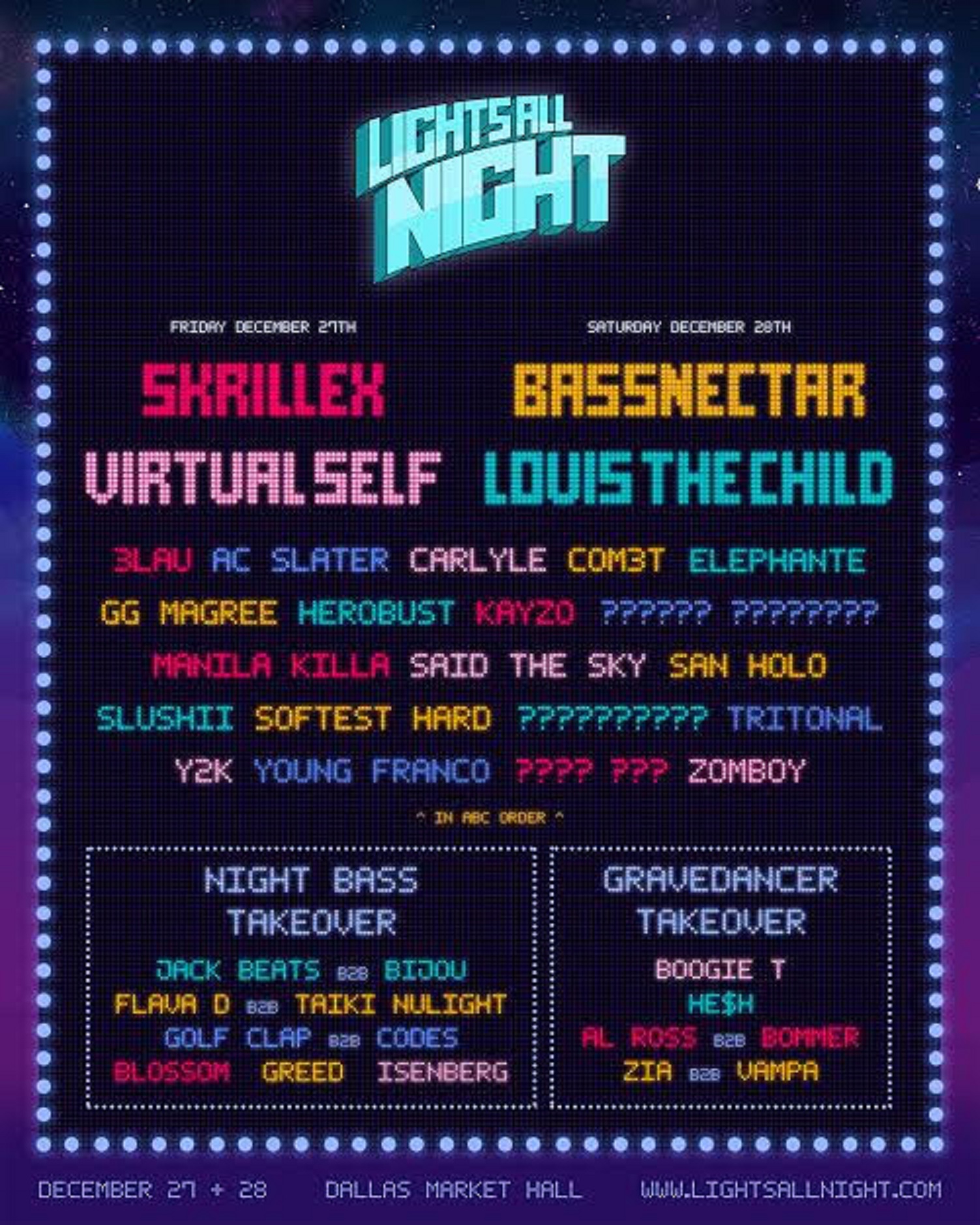 10TH ANNUAL LIGHTS ALL NIGHT ANNOUNCES MUSIC LINEUP