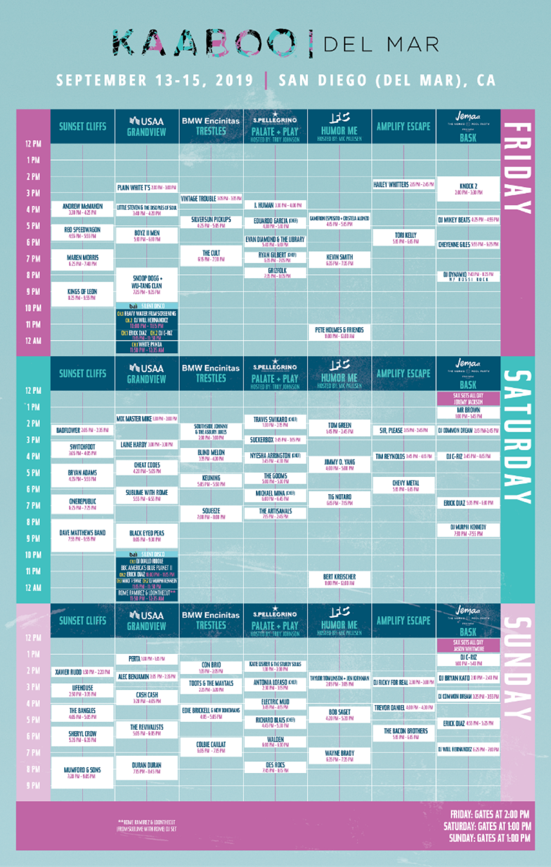 Kaaboo del mar schedule – Kcaweb