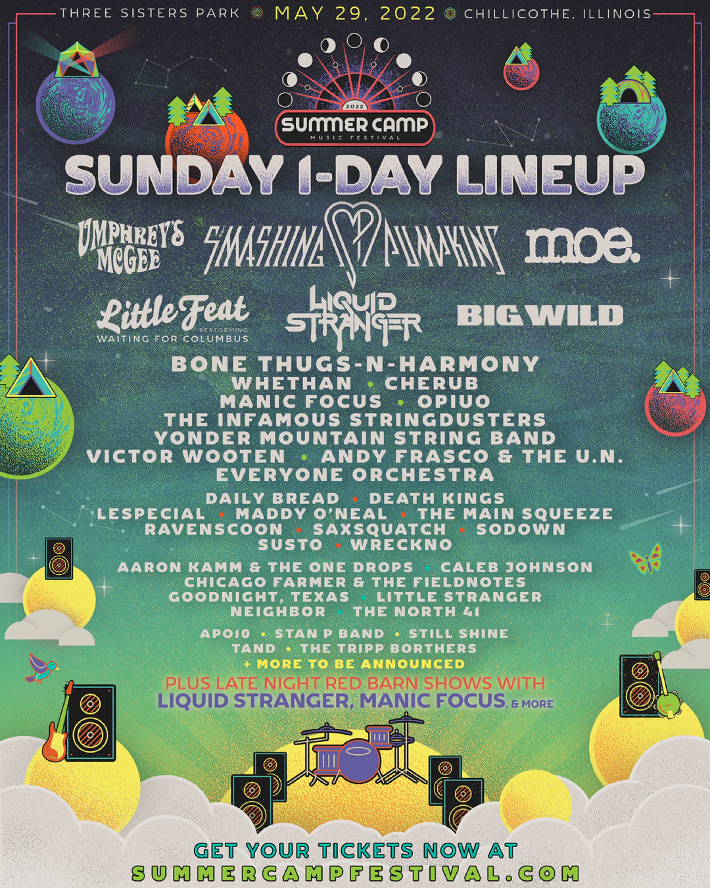 Summer Camp Music Festival Sunday 1-Day Lineup Announced