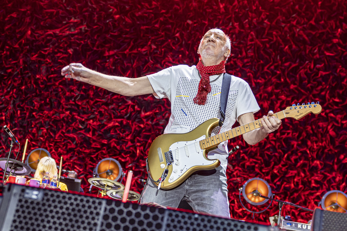 Pete Townshend's signature "Windmill" move - Photo by Chris Stegner