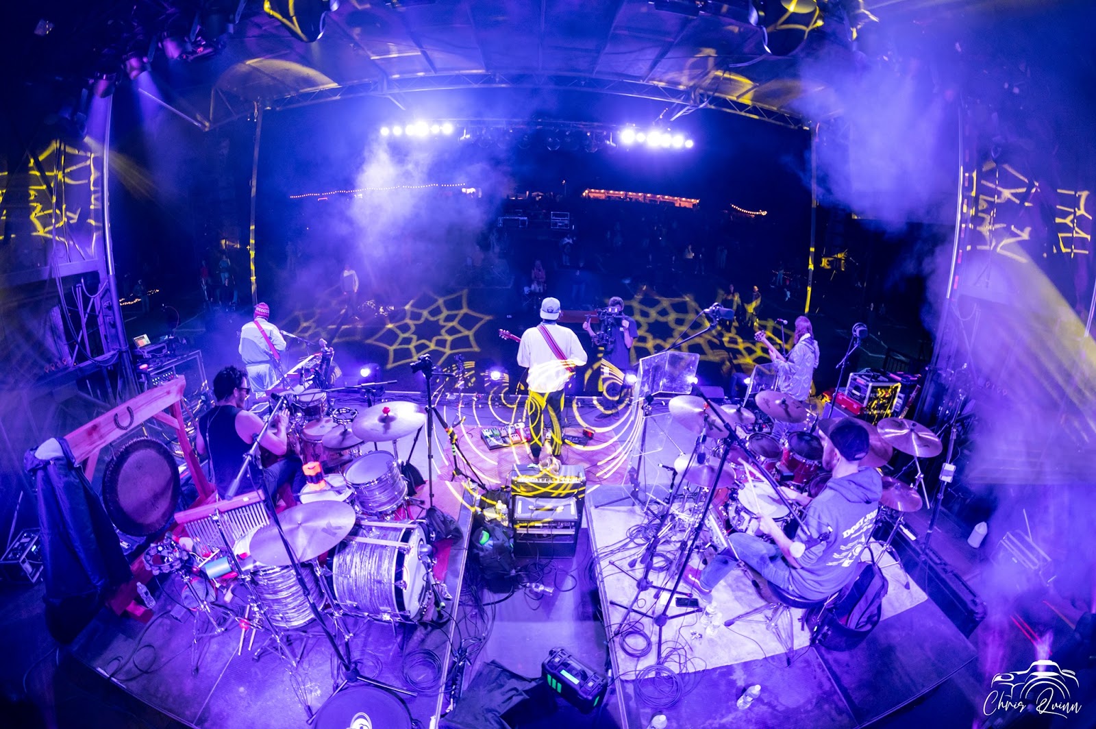 Goose Live at South Farms. (L-R): Peter Anspach (Guitar, Keys, Vocals), Jeff Arevalo (Percussion, Vocals), Rich Mitarotonda (Guitar, Vocals), Ben Atkind (Drums), Trevor Weekz (Bass)