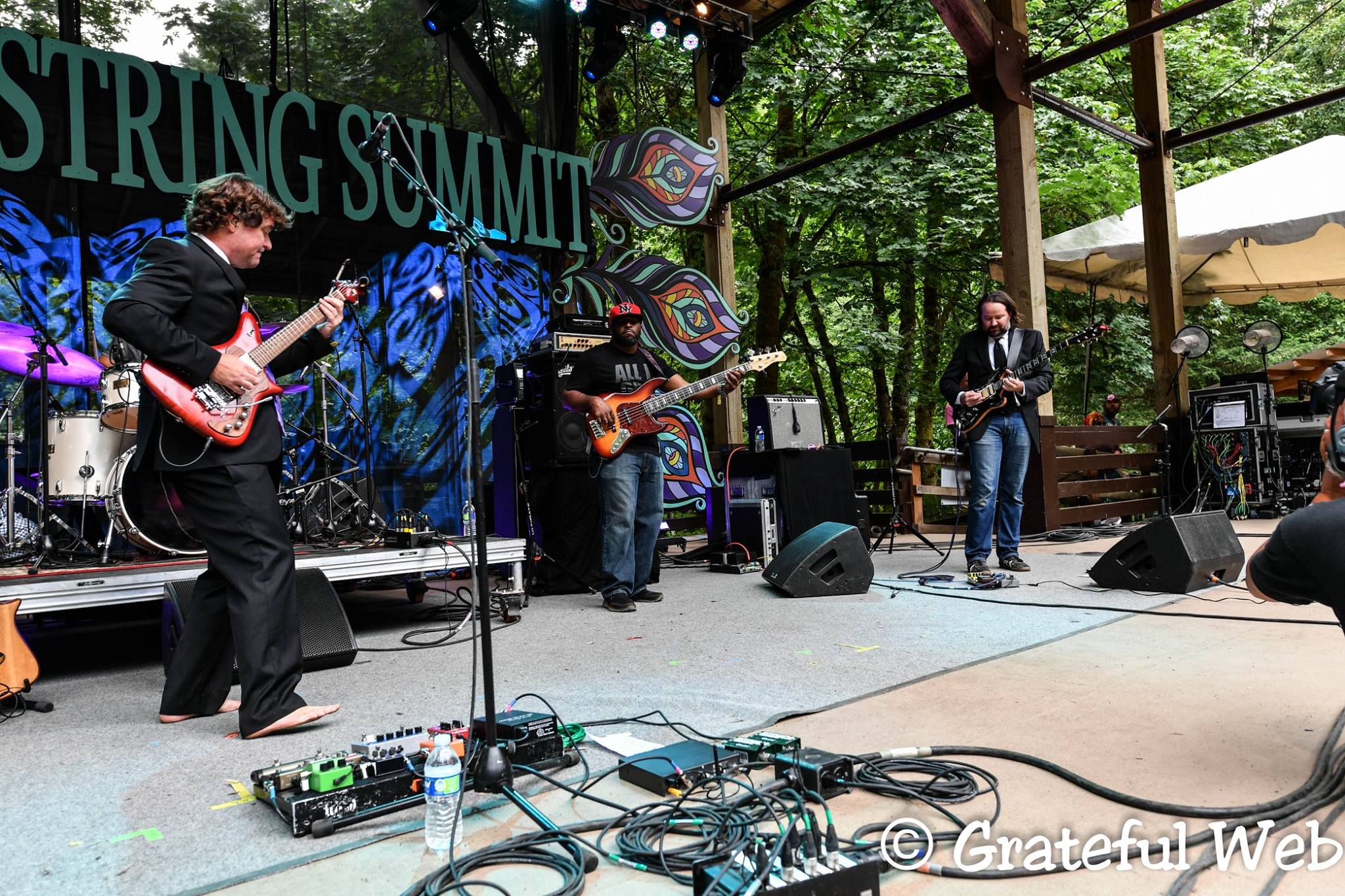 Stu Allen (right) with Keller Williams' Grateful Gospel | Northwest String Summit