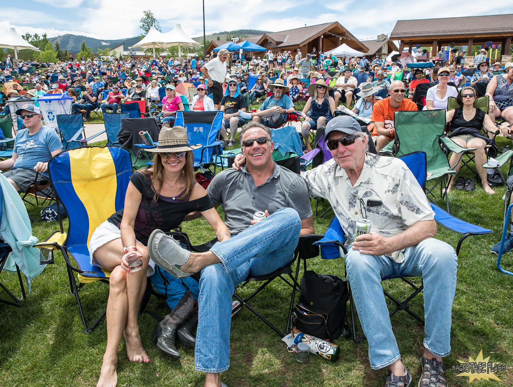 Music fans enjoying the day in the sun at Blues From The Top