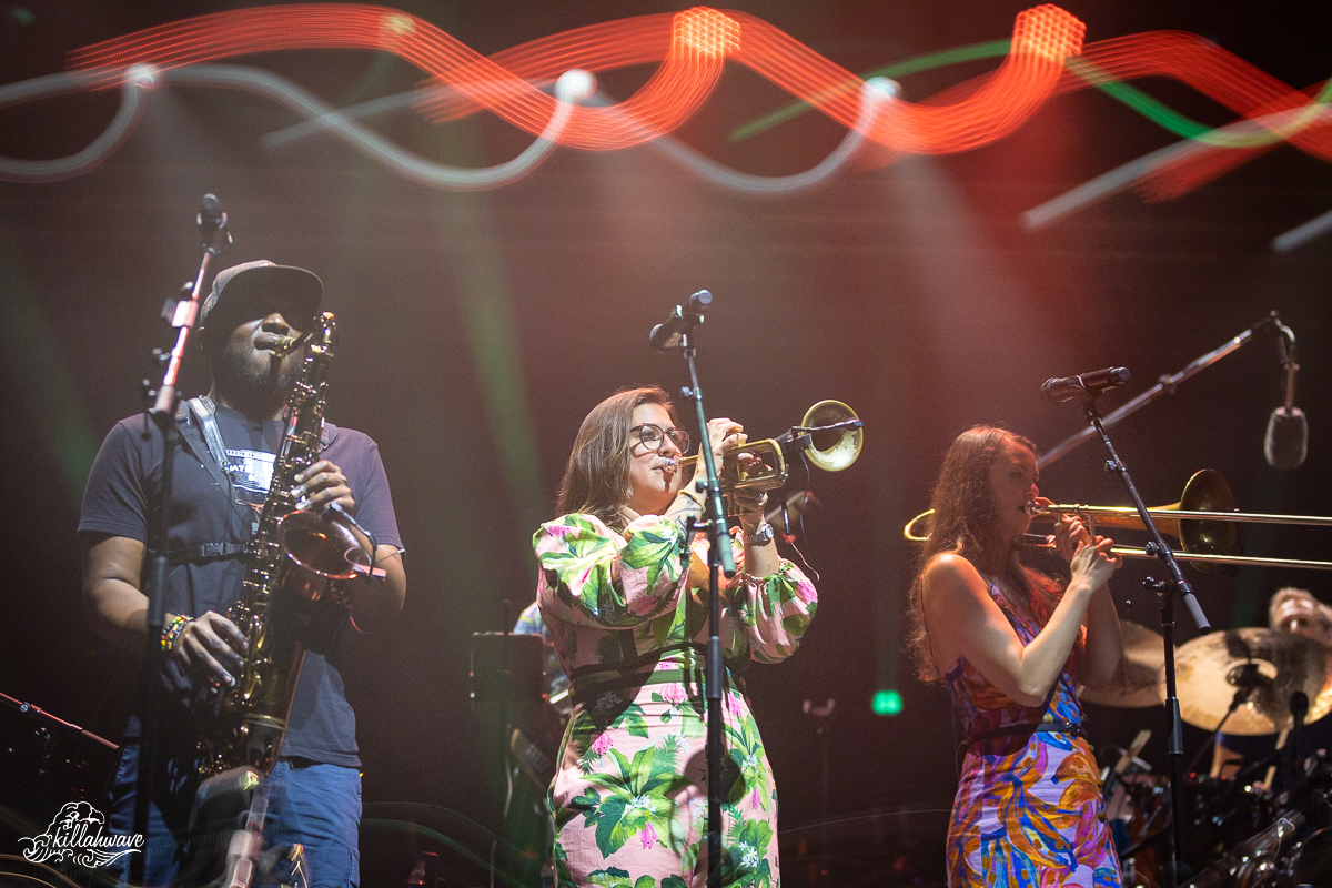 Saxophonist James Casey, Trumpeter Jennifer Hartswich and Trombonist Natalie Cressman | Trey Anastasio Band