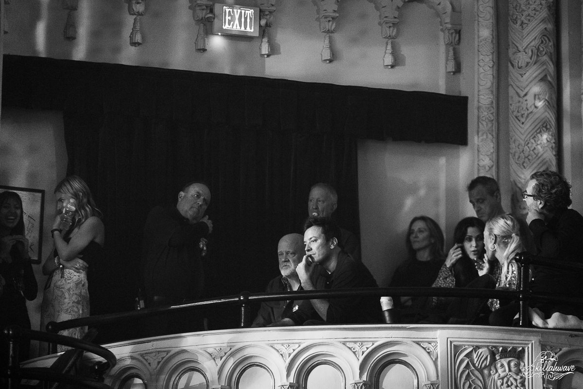 Jimmy Fallon watches the show from the Presidental box | Capitol Theater