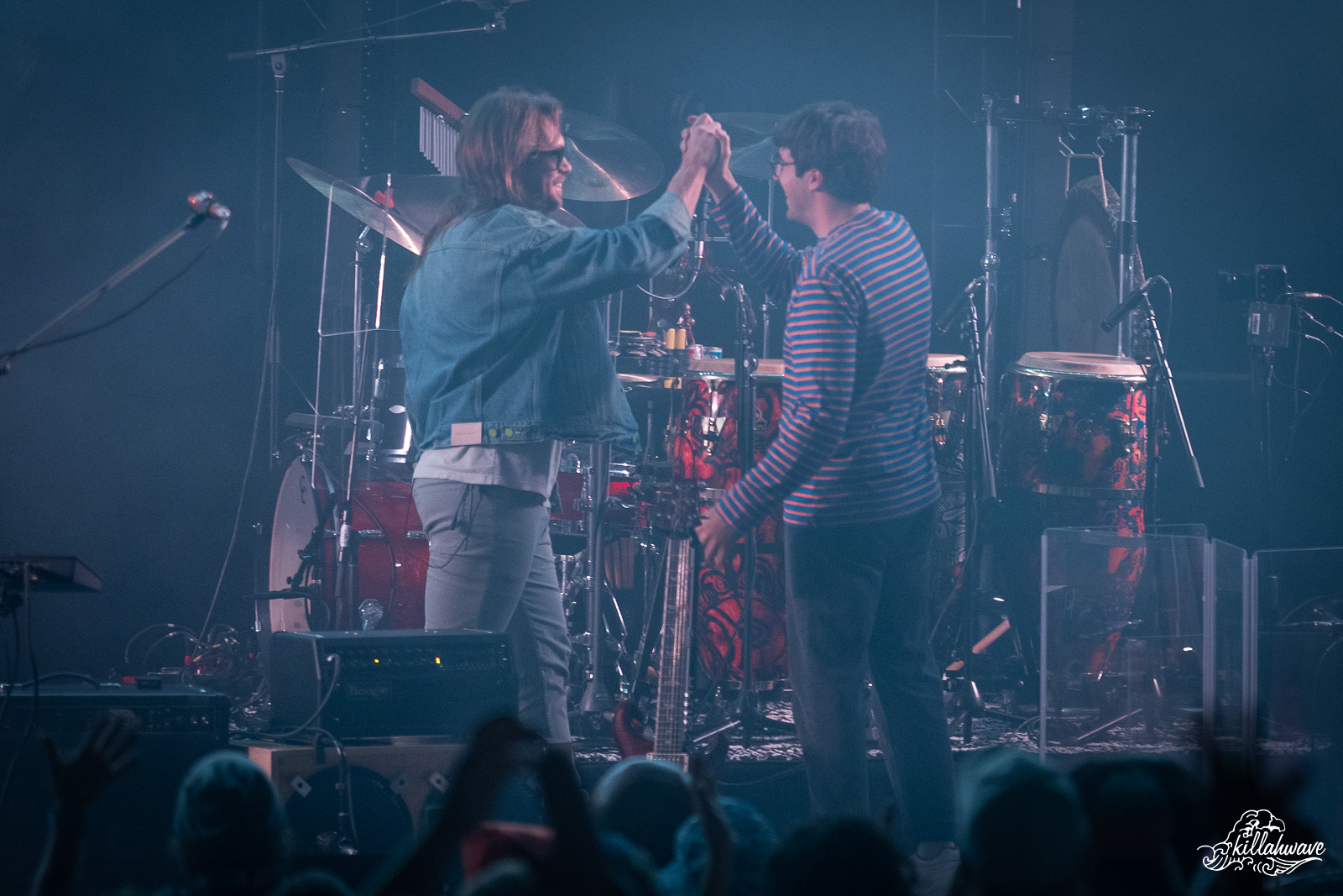 Trevor Weekz and Peter Anspach high five after Set Two | Capitol Theater