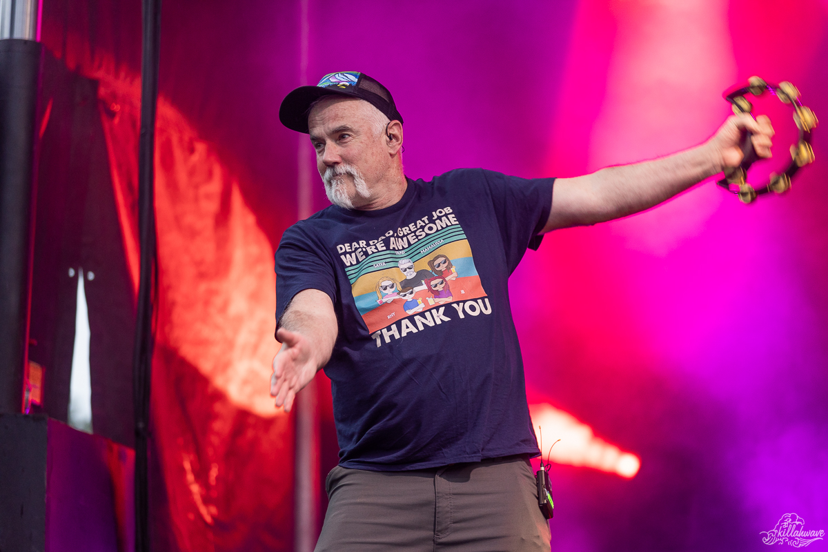 Drummer Michael Travis on the tambourine | Northlands