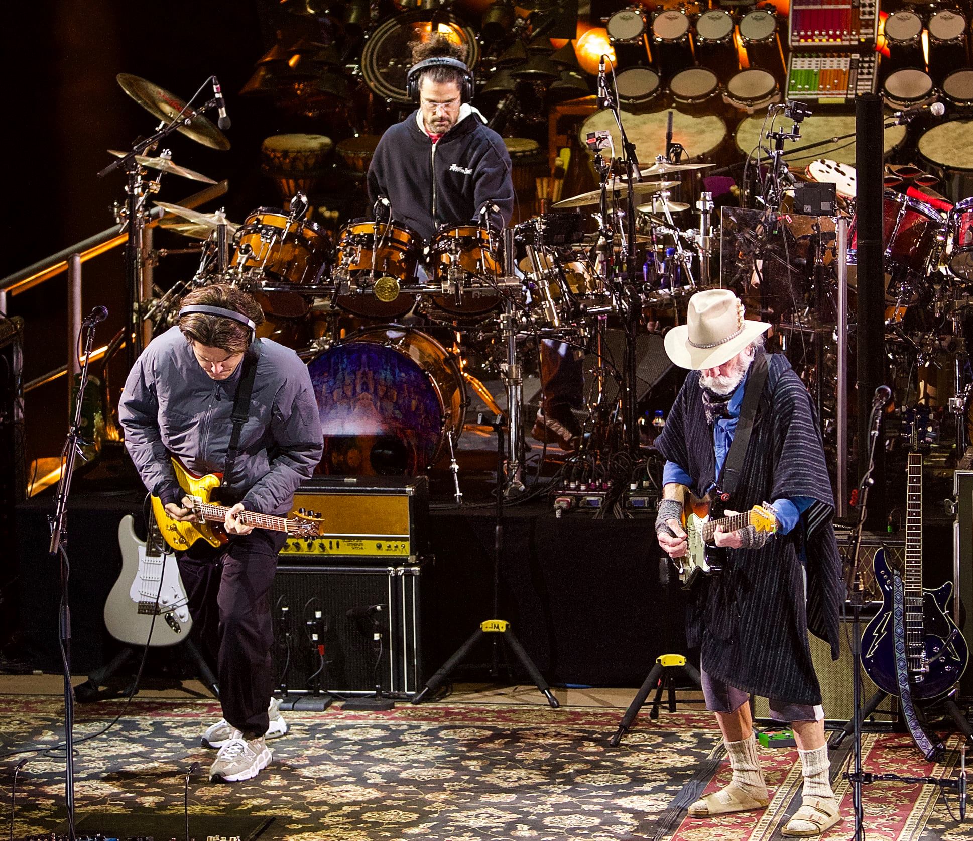 John Mayer, Jay Lane & Bob Weir - photo by Jake Cudek