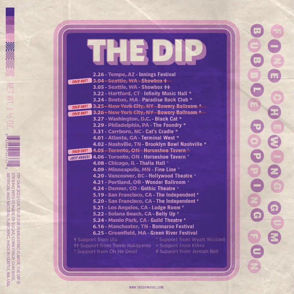 The Dip - 2022 Tour Dates