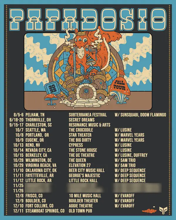 Papadosio Fall Tour Dates