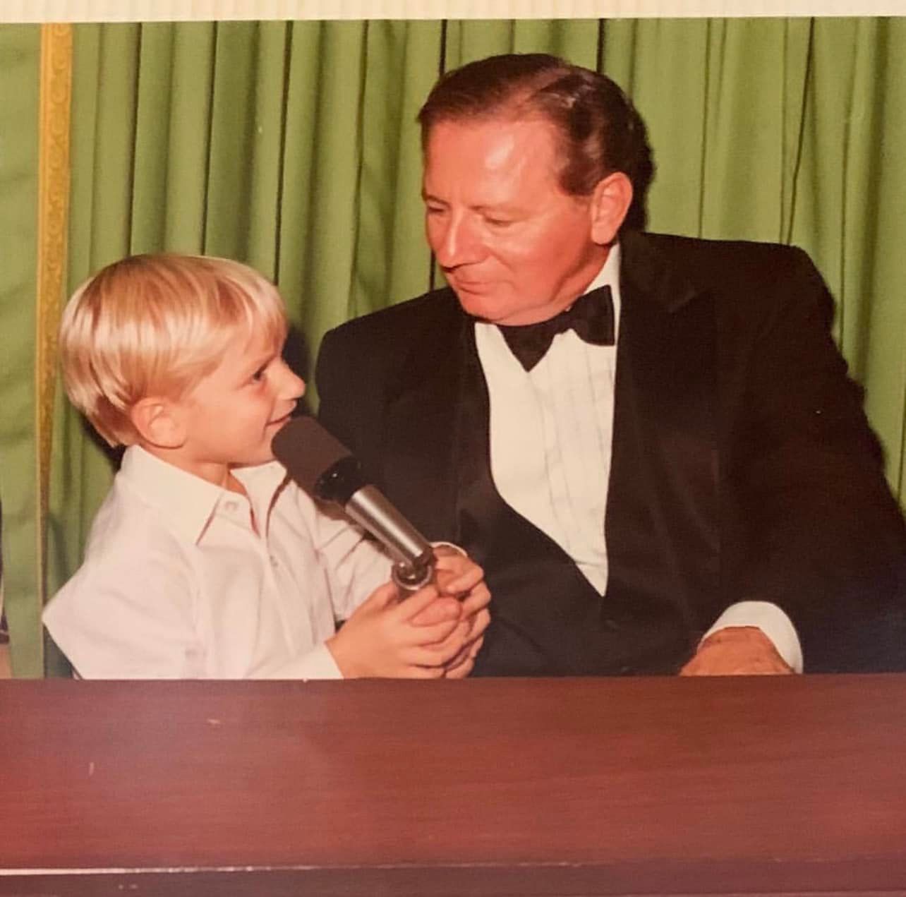 Berg with his grandfather Bert Rose