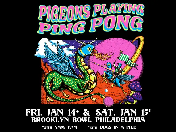 Pigeons Playing Ping Pong at the Brooklyn Bowl Philly