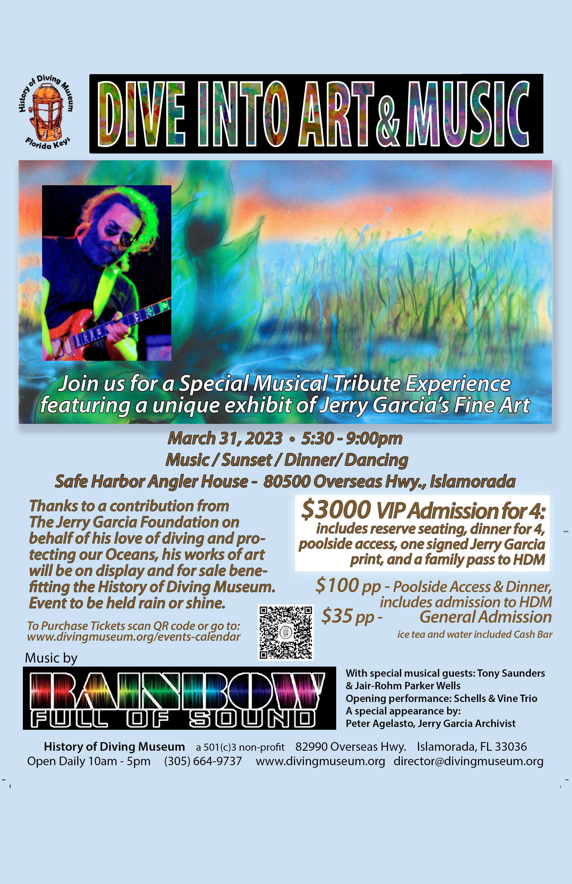 “Dive Into Art &amp; Music” on March 31st, from 5:30-9:00 pm,