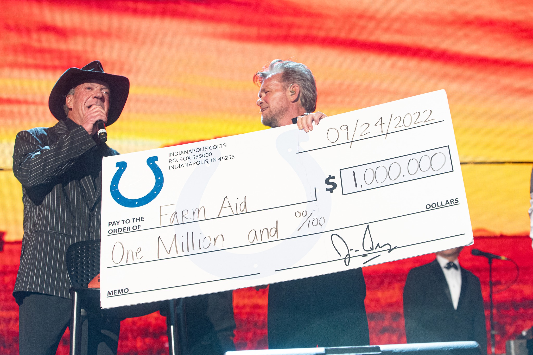 One Million donation to Farm Aid!